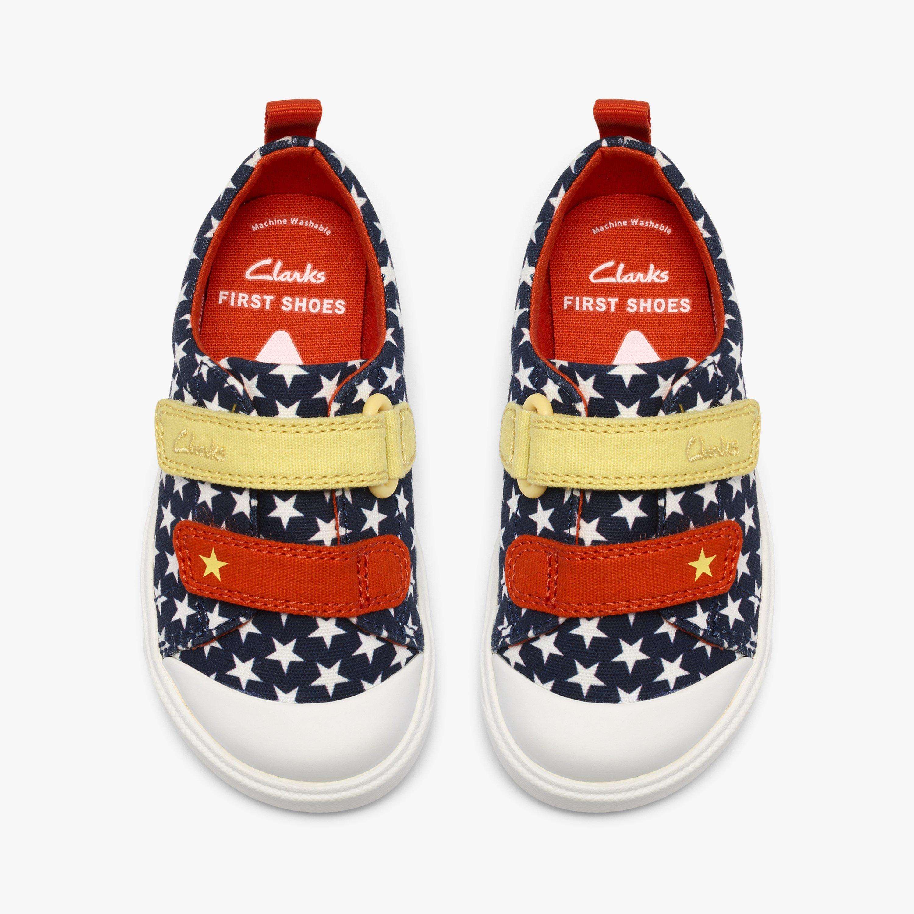 City Dazzle Toddler Navy/White Canvas Riptape, view 6 of 6
