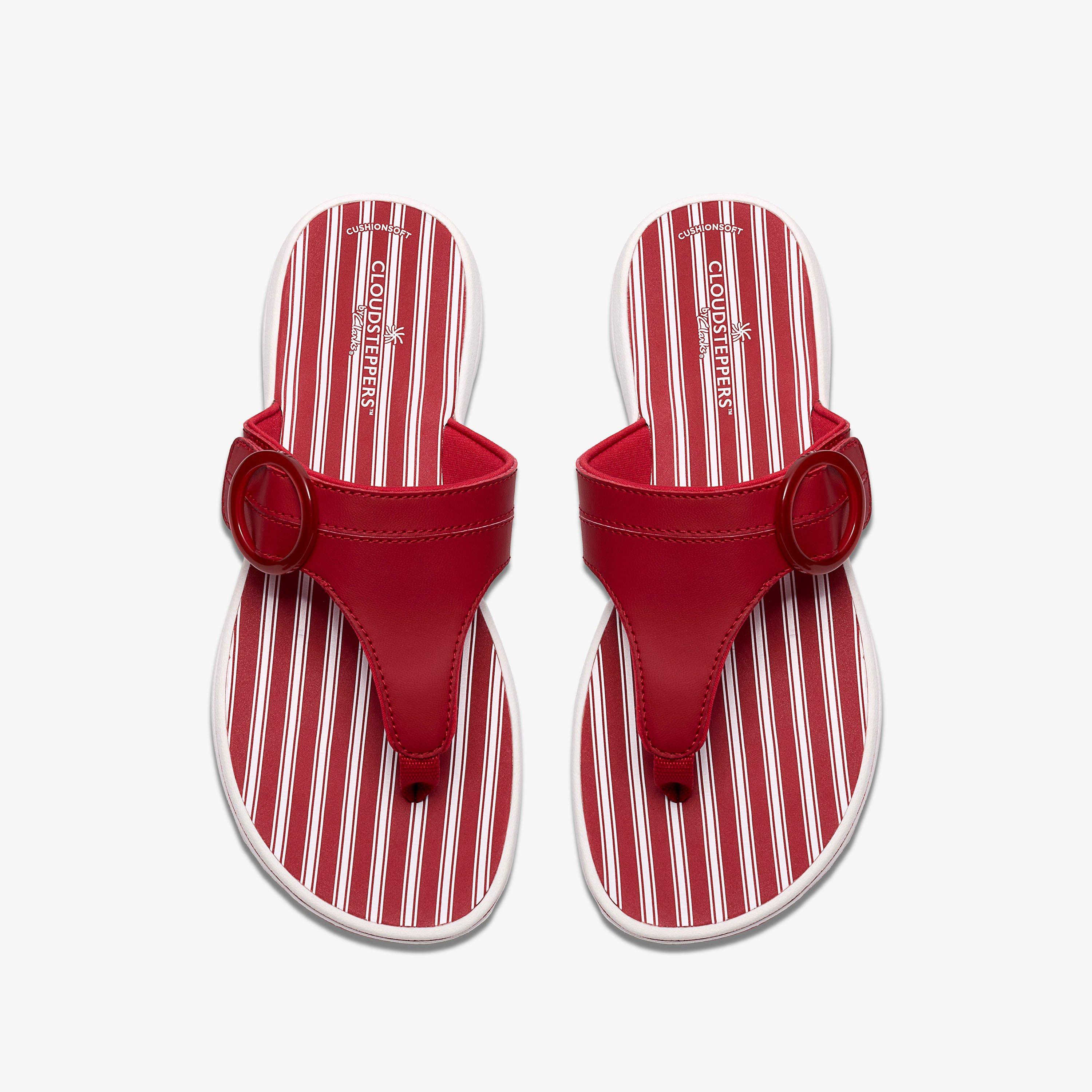 Brinkley Cove Red/White Flip Flops, view 6 of 6