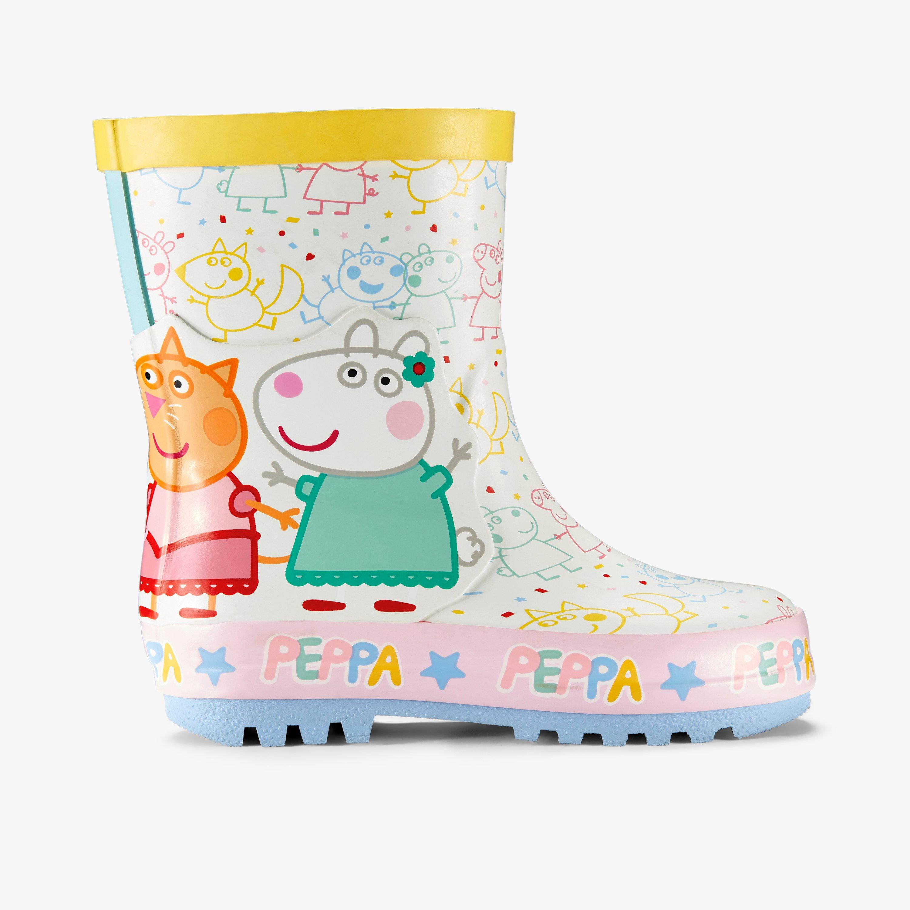 Peppa Pig Welly Toddler White Combination Wellies, view 1 of 6