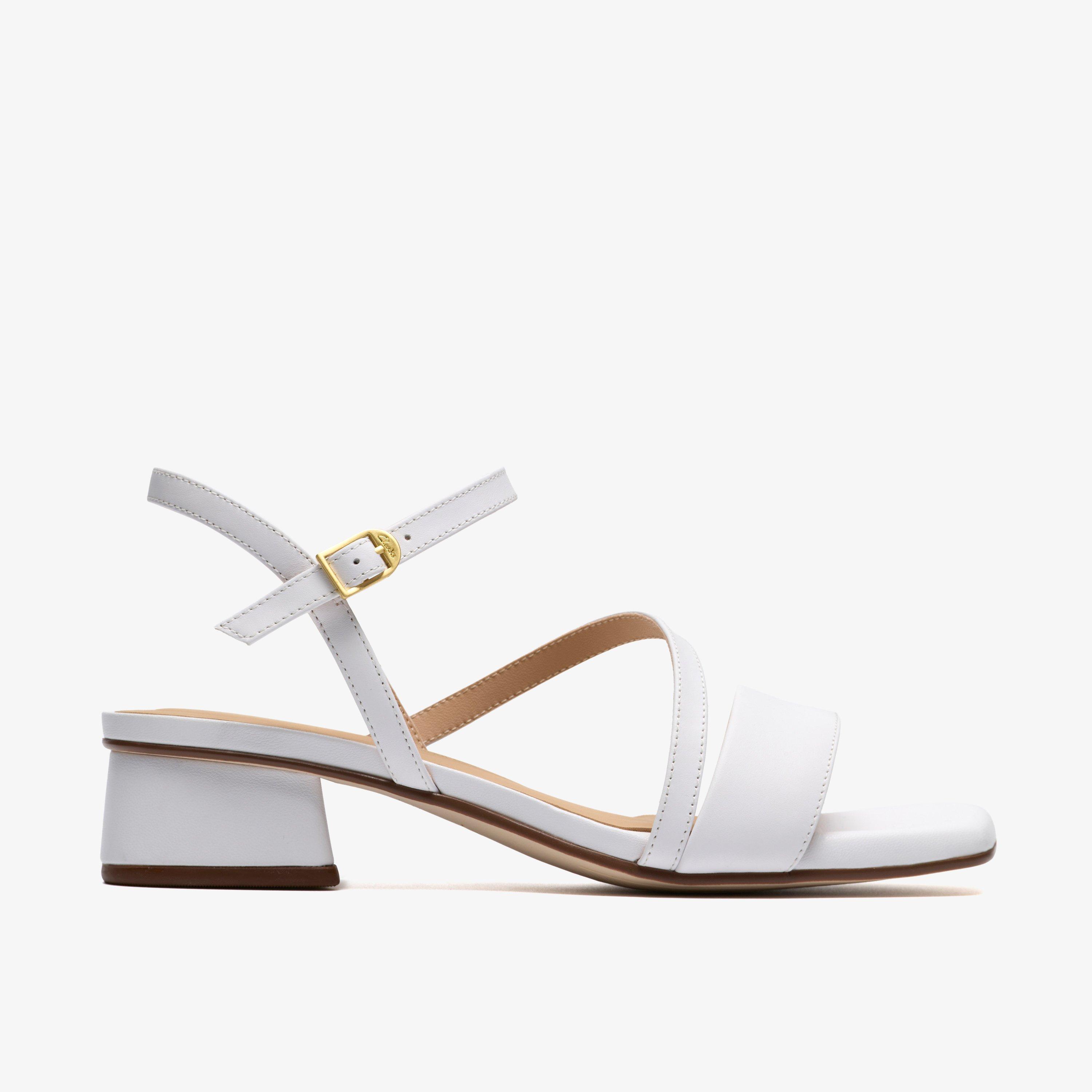Serina35 Strap White Leather Strappy Sandals, view 1 of 6