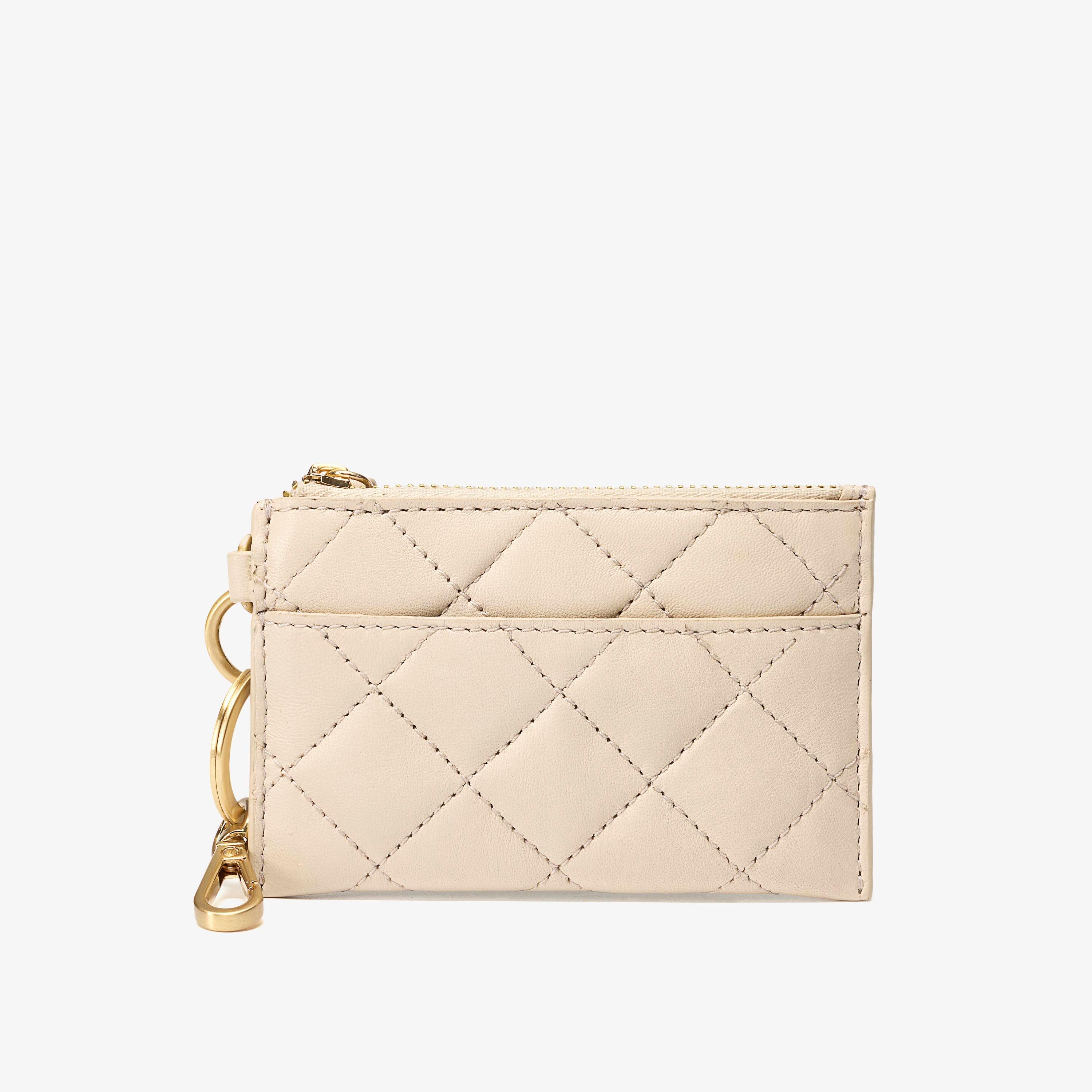 Quilted Card Cream Purse, view 1 of 6