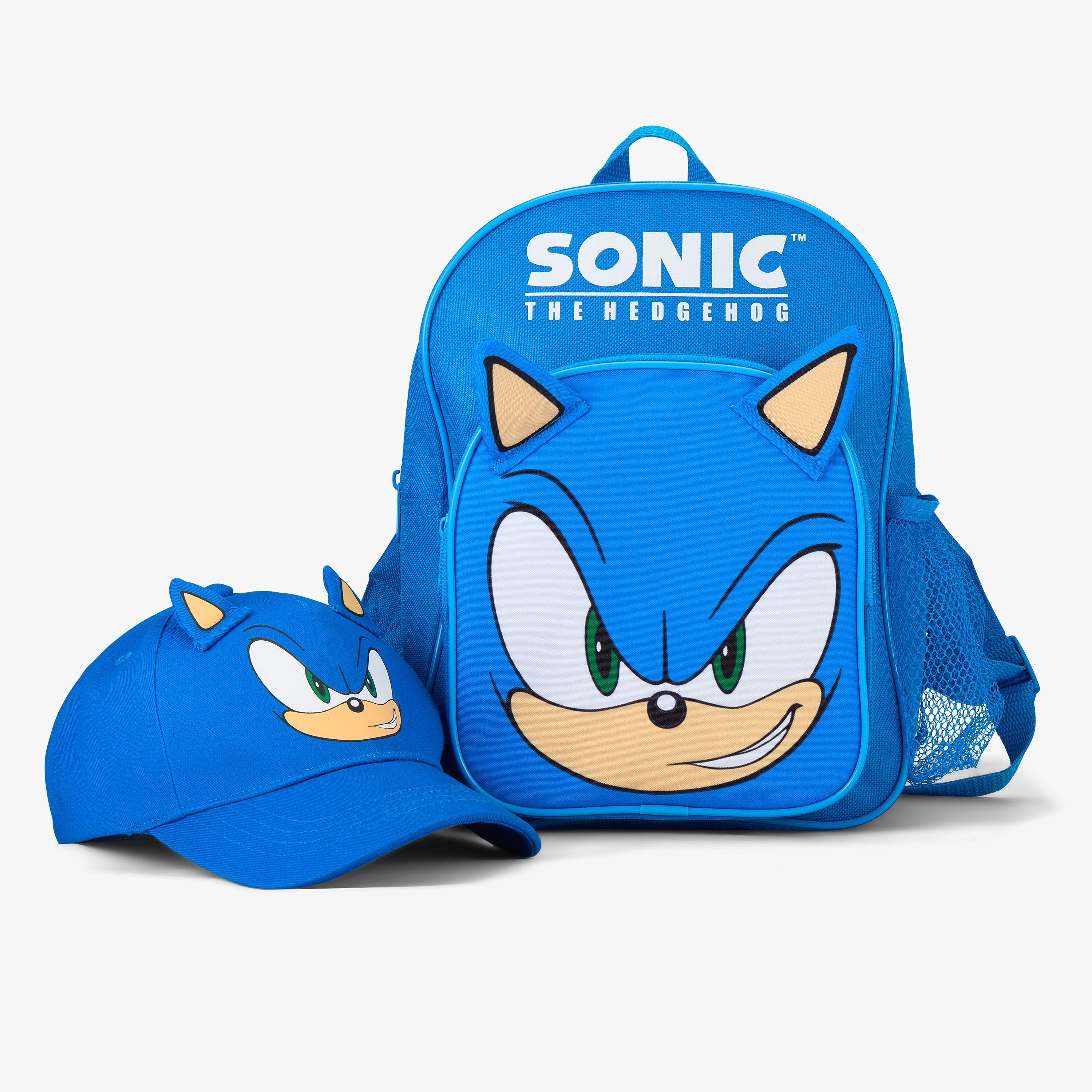 Sonic The Hedgehog Backpack and Hat Blue Backpack Hat, view 1 of 6