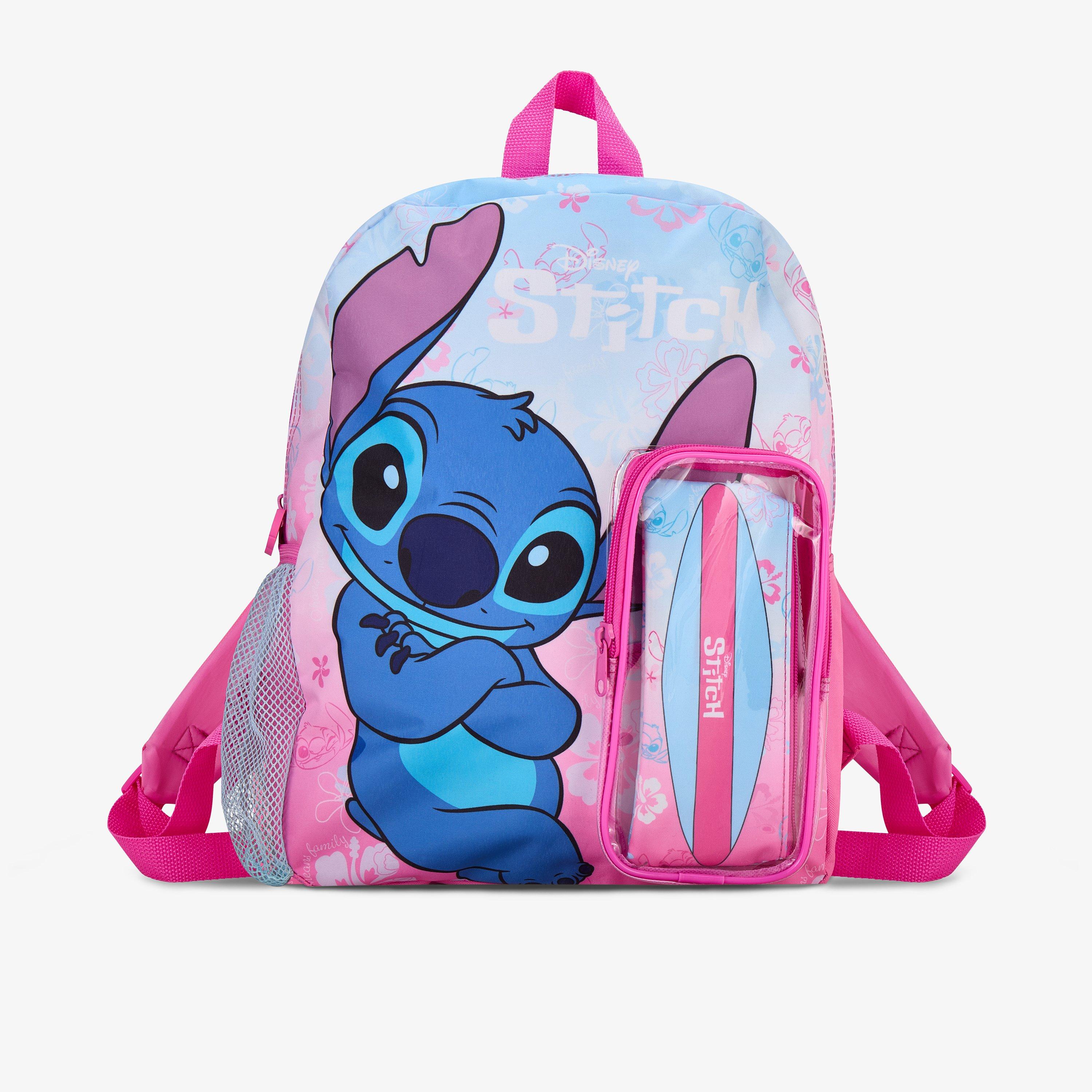 Stitch Backpack and Pencil Case Set Pink Combination Backpack, view 1 of 6