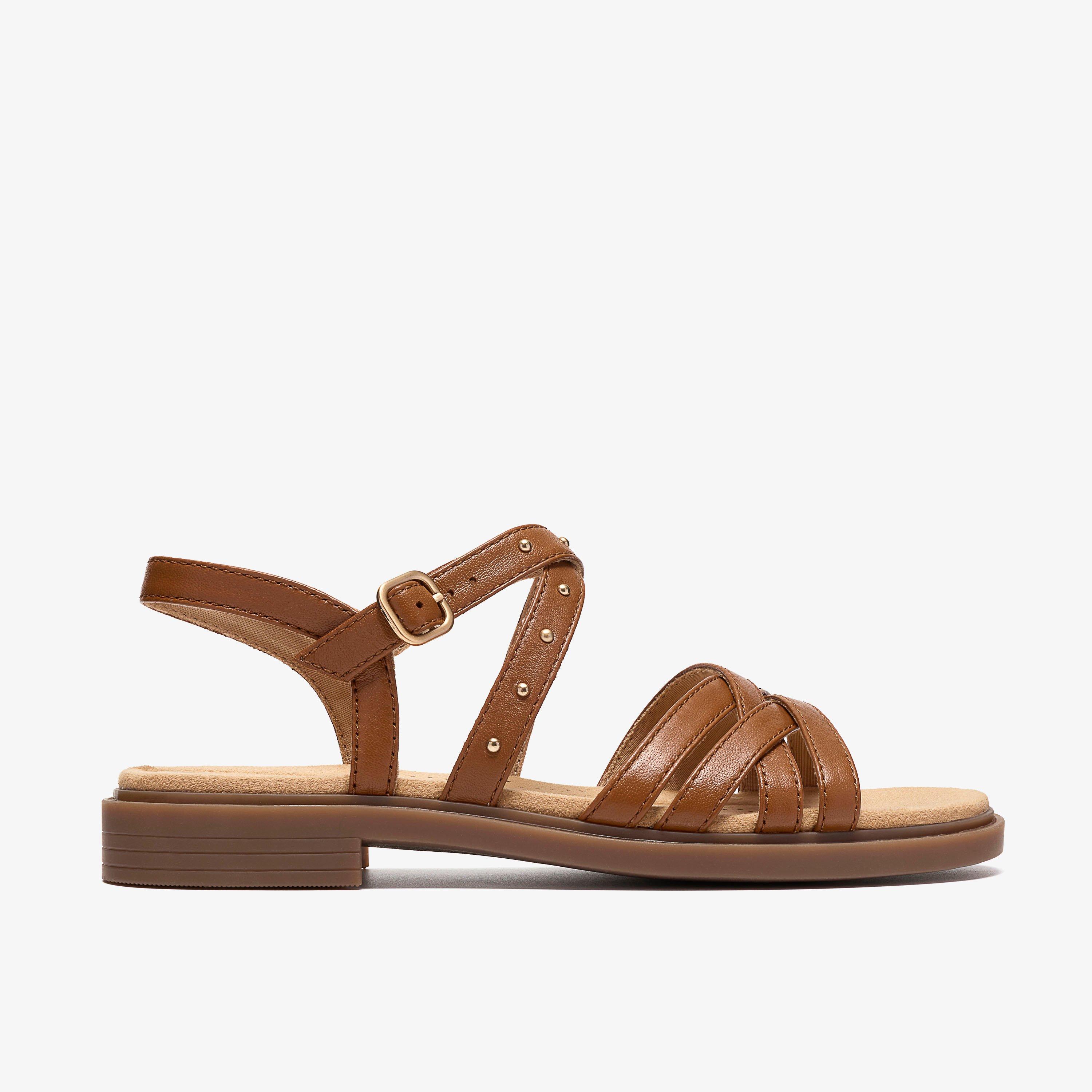 Trivanni Cove Tan Leather Flat Sandals, view 1 of 6