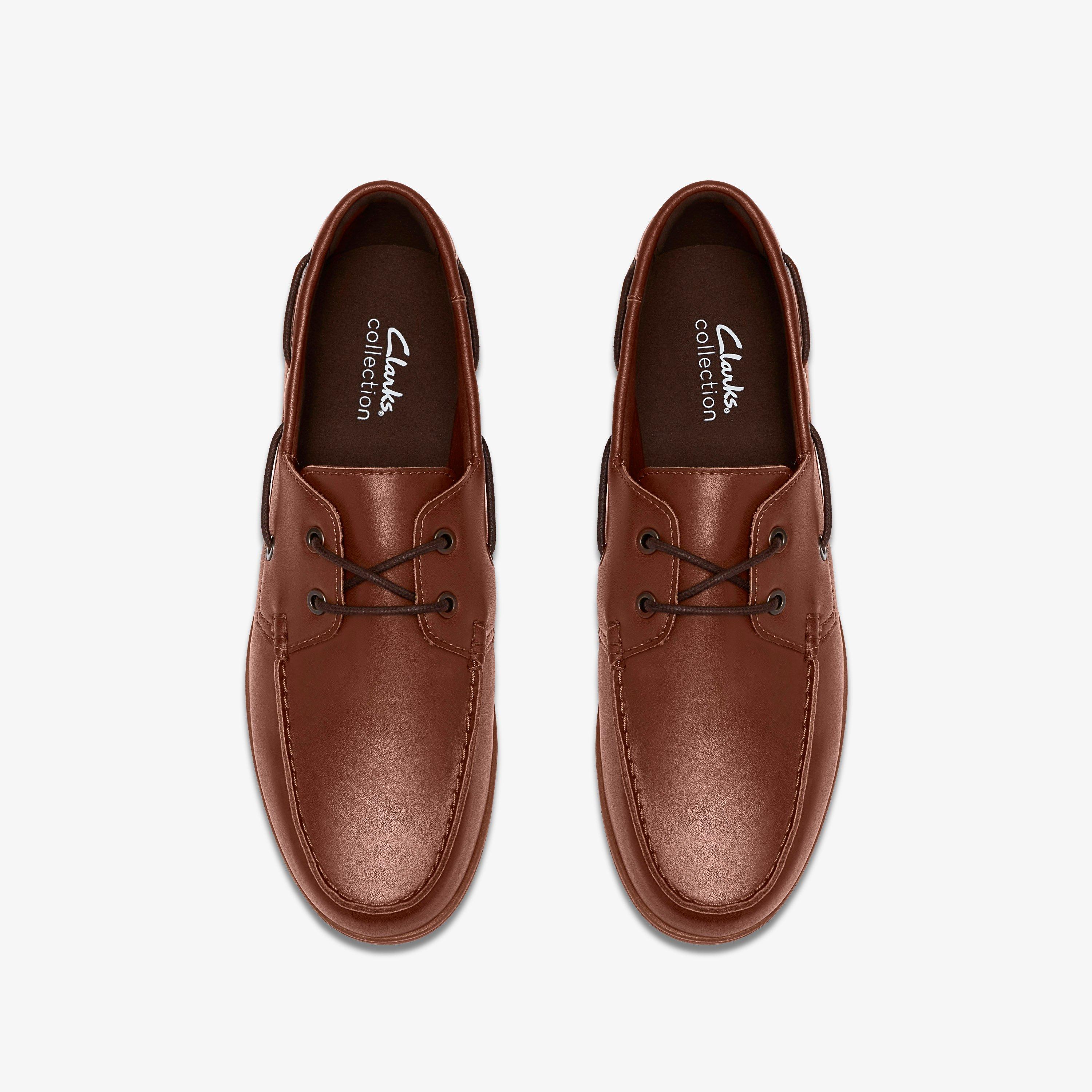 Ebford Lace Brown Leather Boat Shoes Lace Up, view 6 of 6