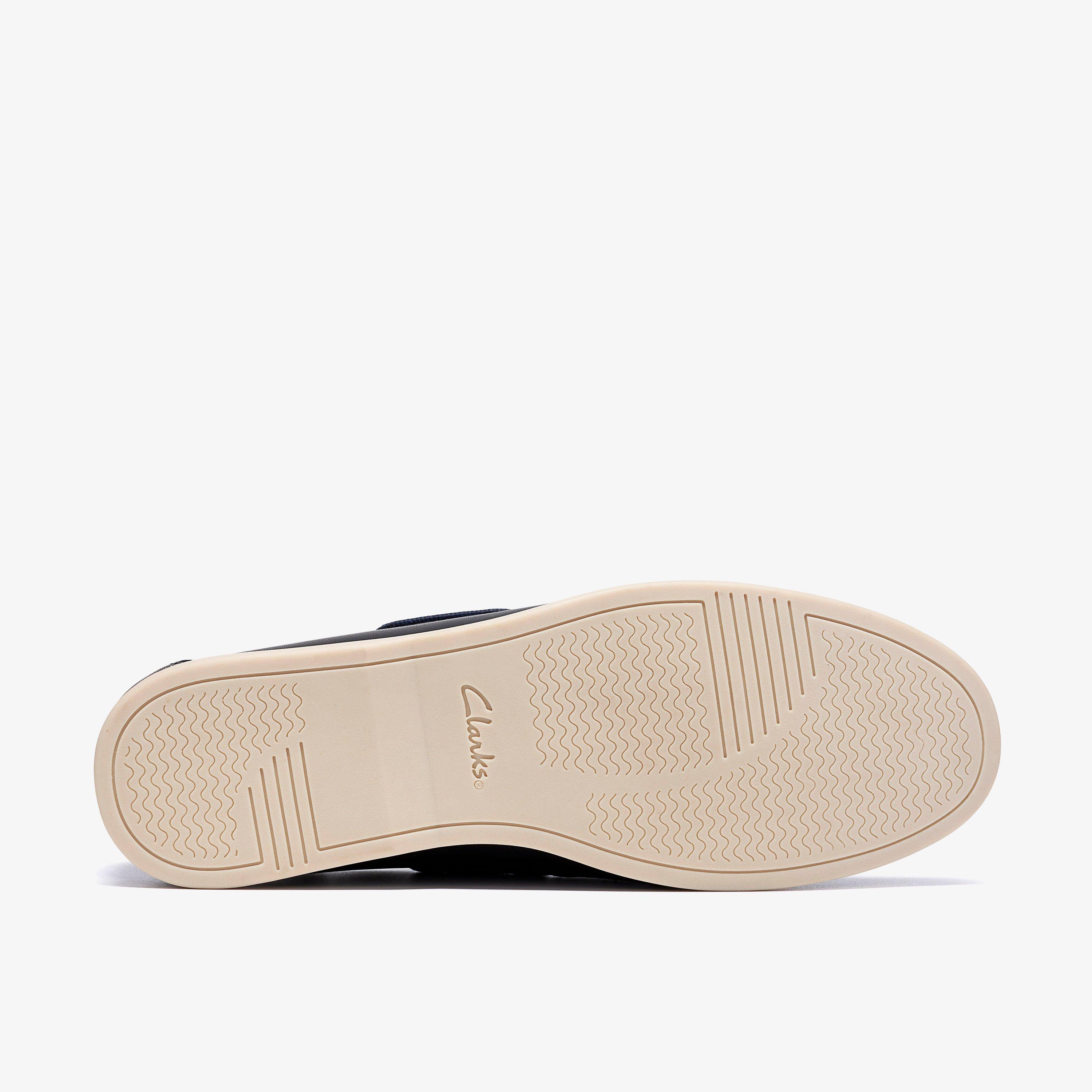 Ebford Lace Navy Leather Boat Shoes Lace Up, view 3 of 6