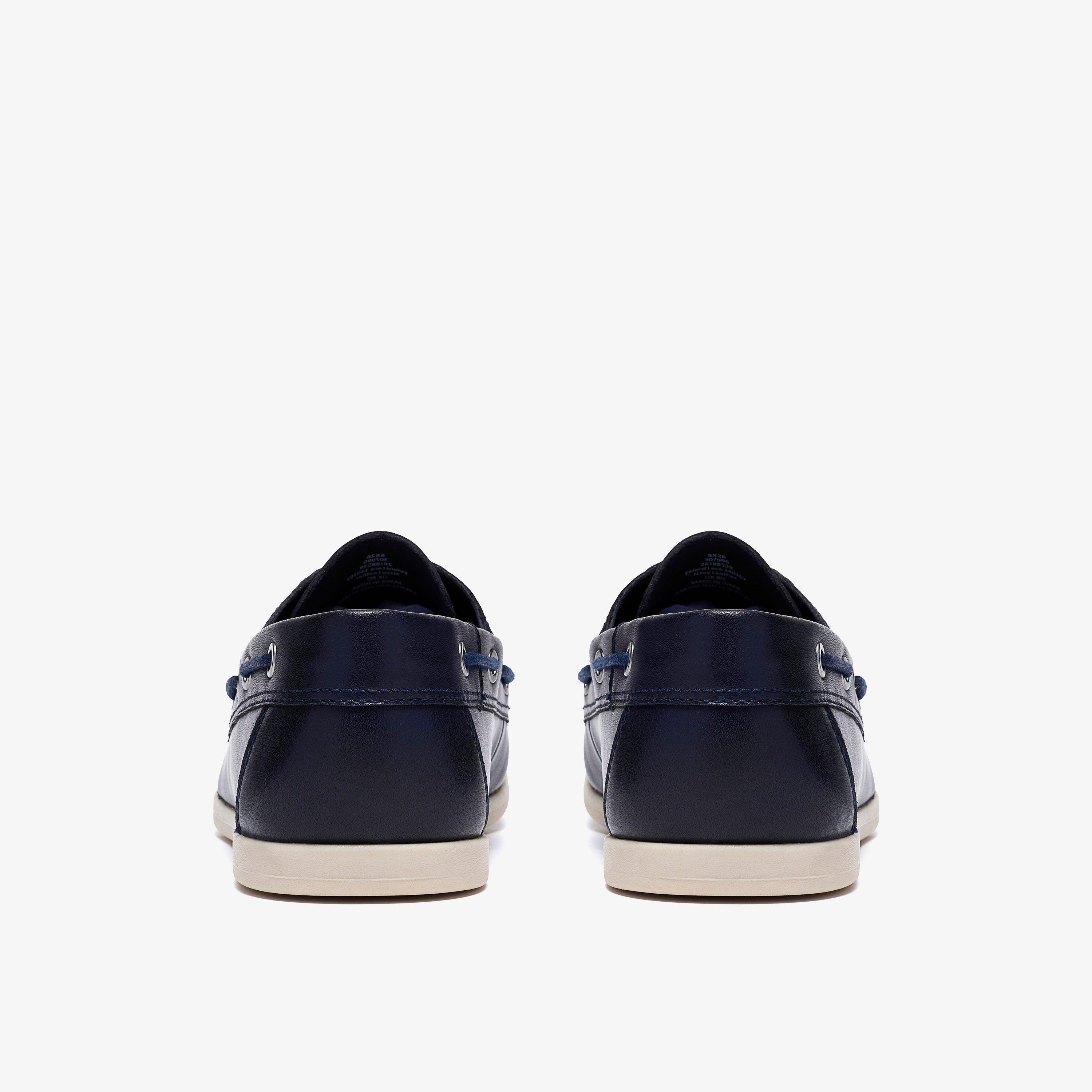 Ebford Lace Navy Leather Boat Shoes Lace Up, view 5 of 6