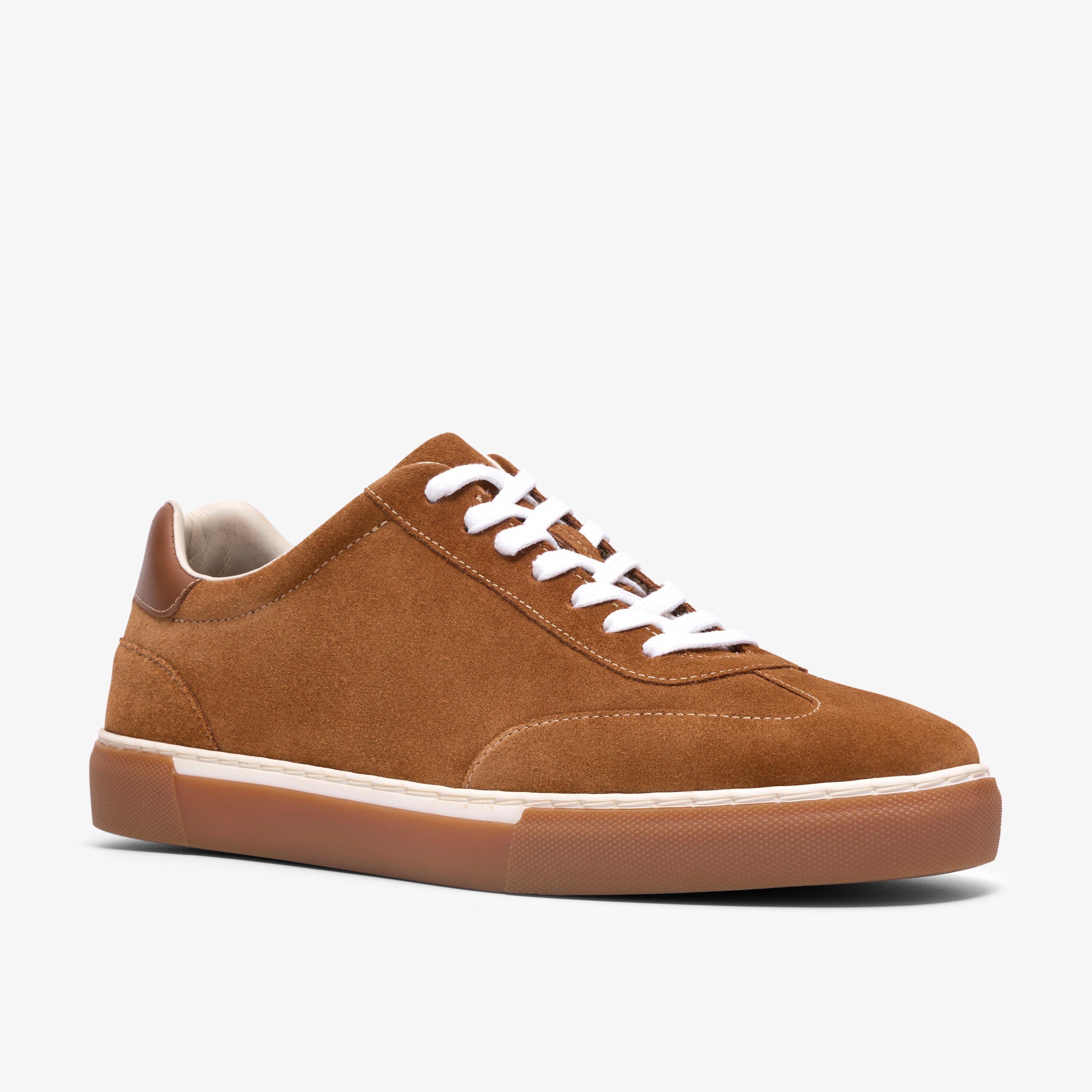Porlock Lace Hellbraunes Veloursleder Sneakers Schnürschuhe, view 4 of 6