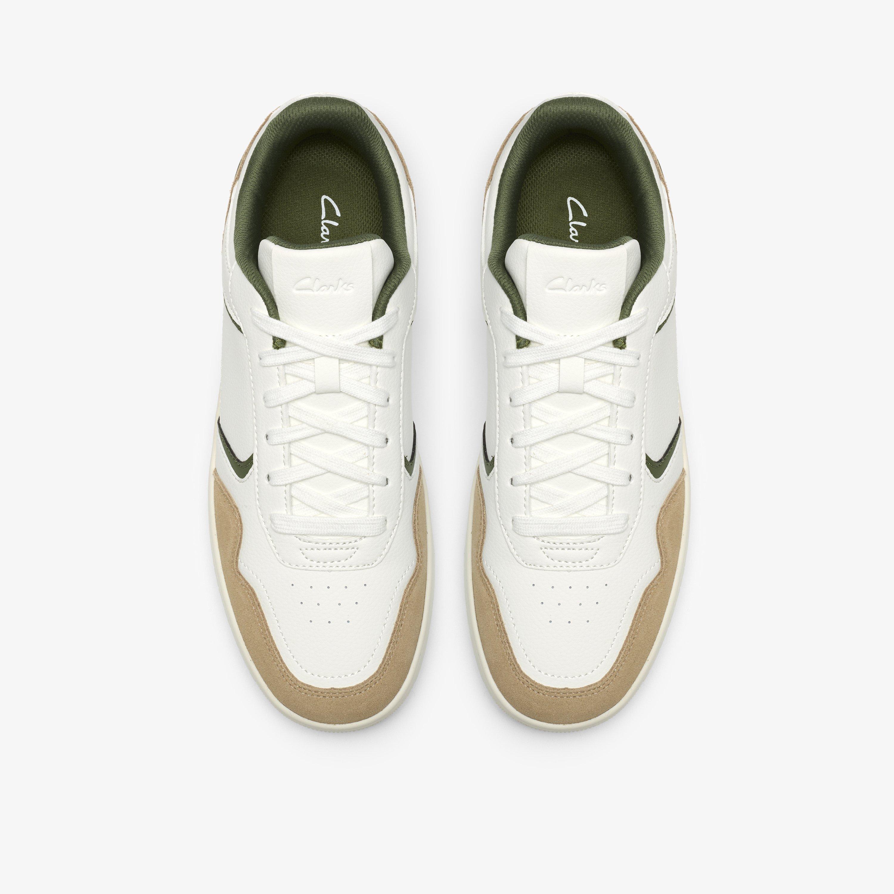 Ulwell Lace White/Green Trainers, view 6 of 6
