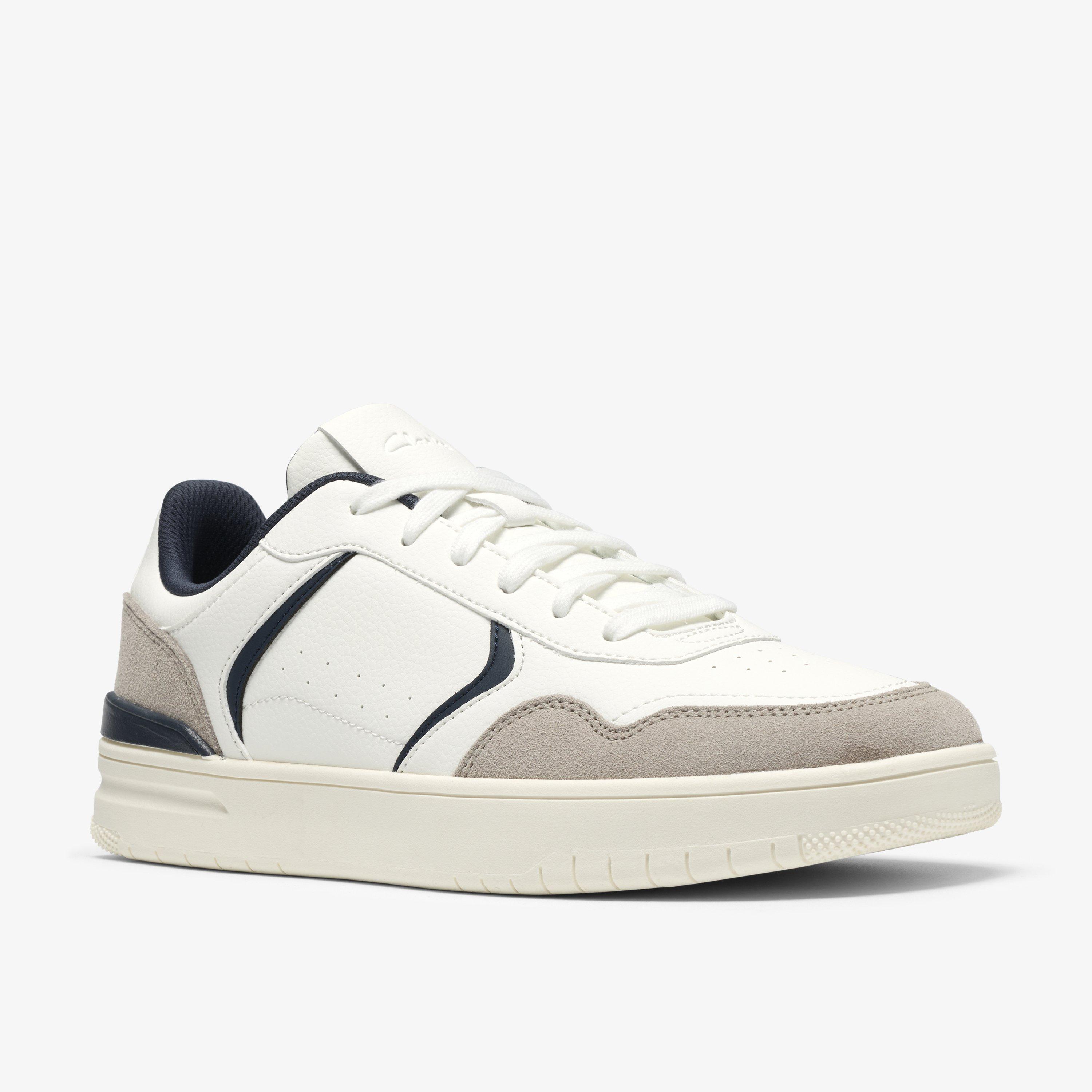 Ulwell Lace White/Navy Trainers, view 4 of 6
