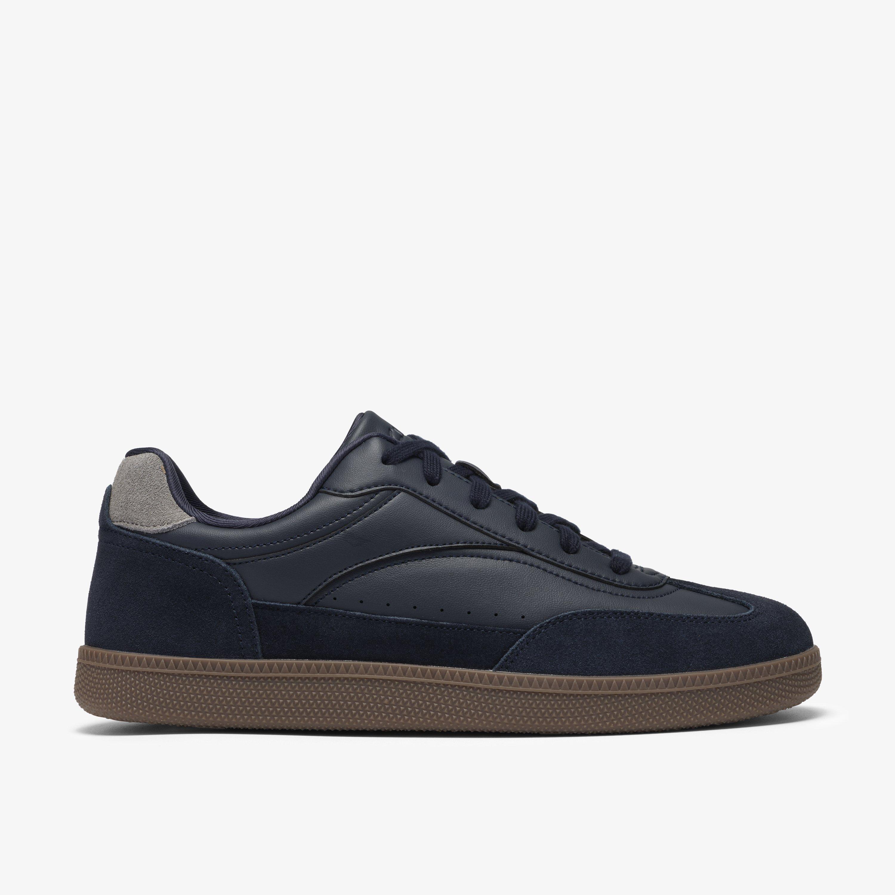 Fosse Cup Navy Suede Trainers, view 1 of 6