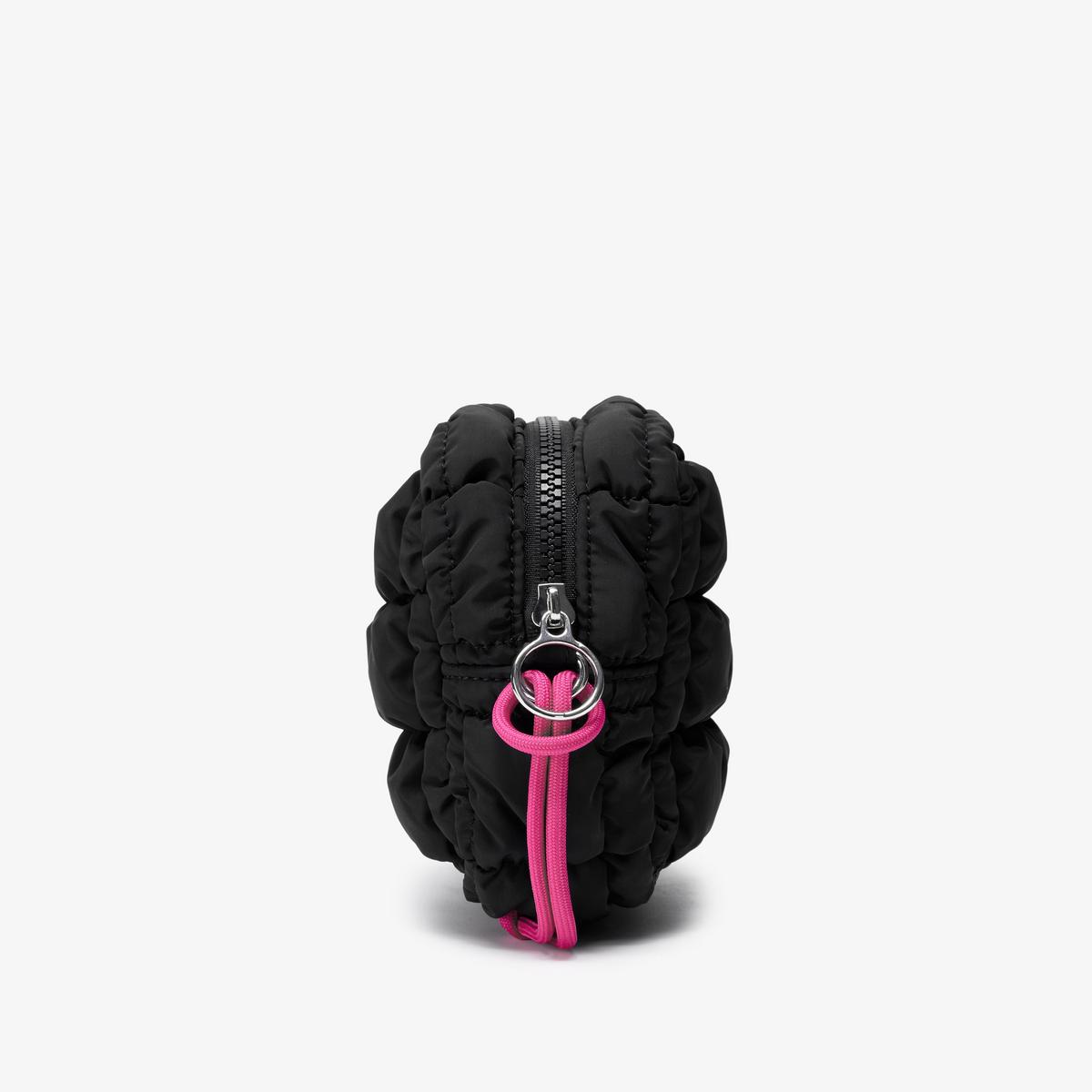 Quilted Toiletry Bag — Black