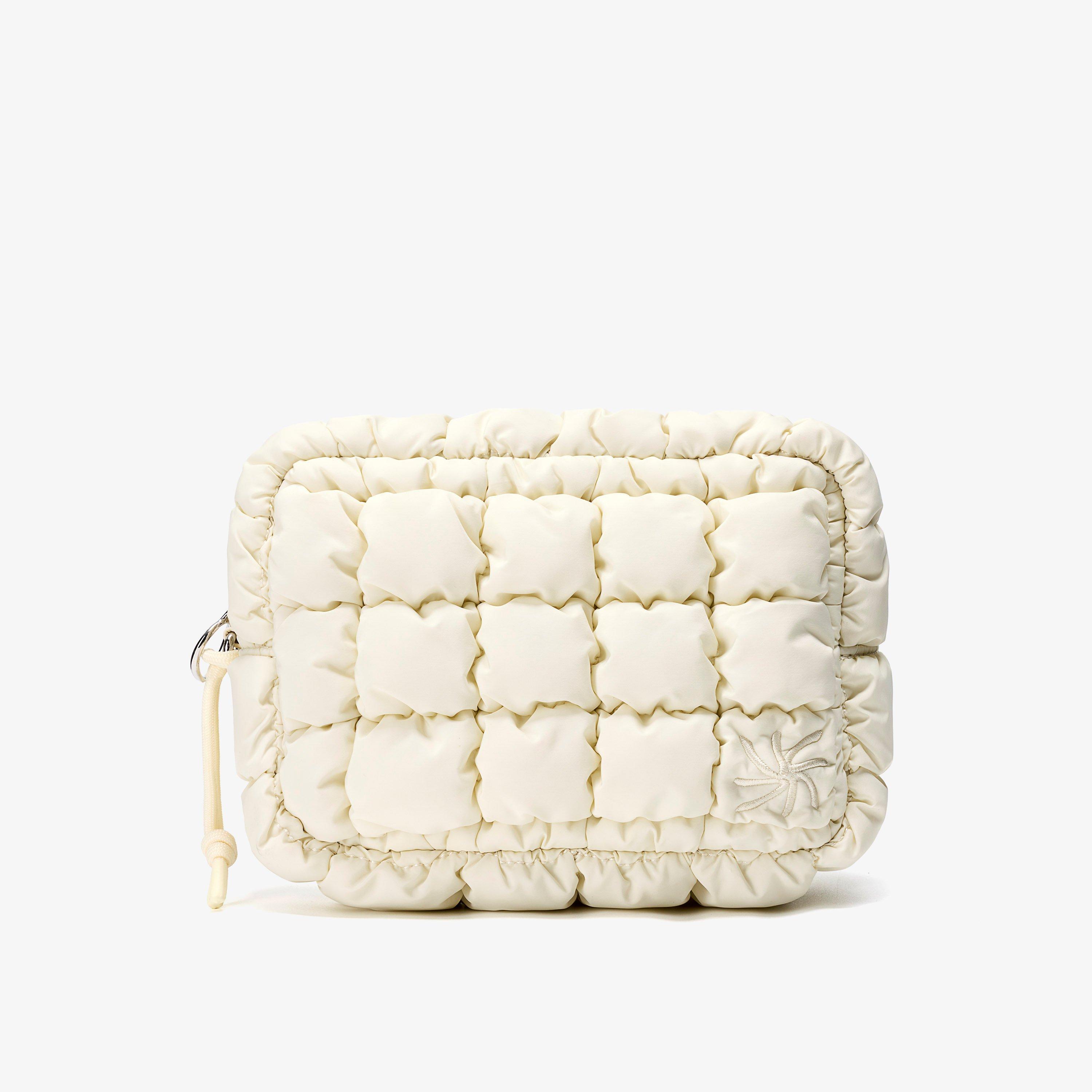 Quilt Wash Bag Cream Clutch Bag, view 1 of 6