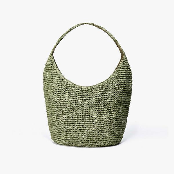 Talia Straw Bag  — Green