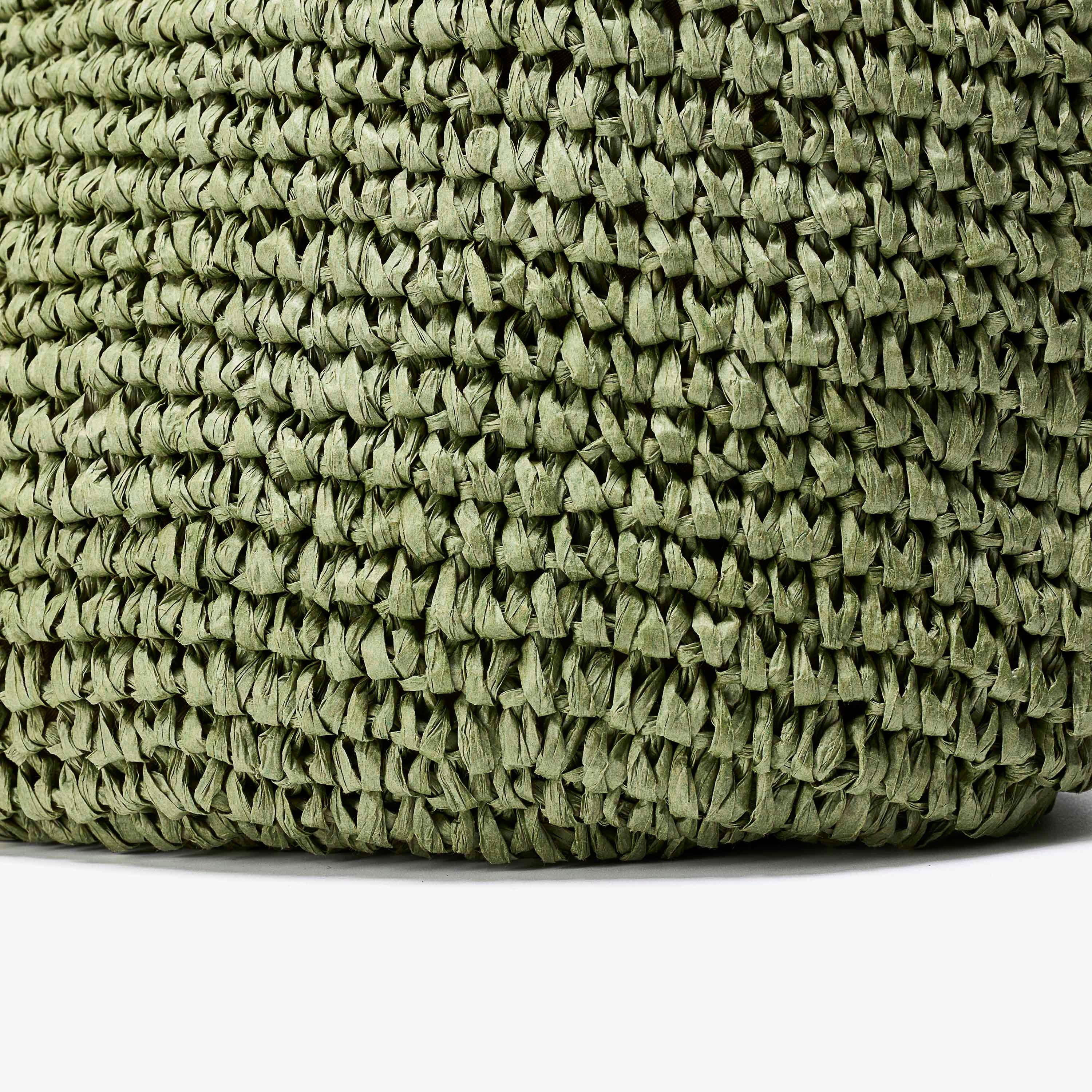 Talia Straw Bag  — Green