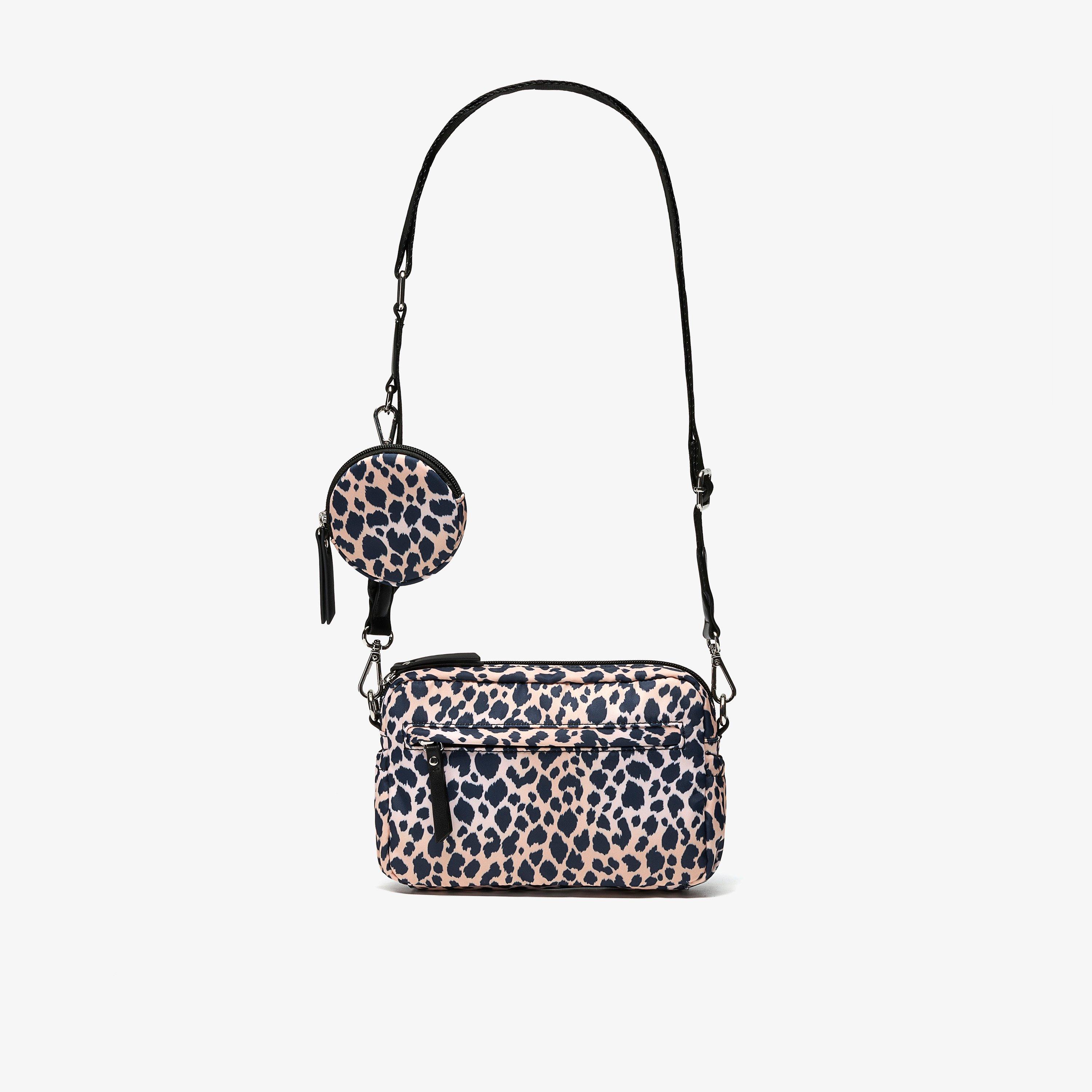 Utility Pocket Leopard Print Cross Body Bag Shoulder Bag, view 1 of 6