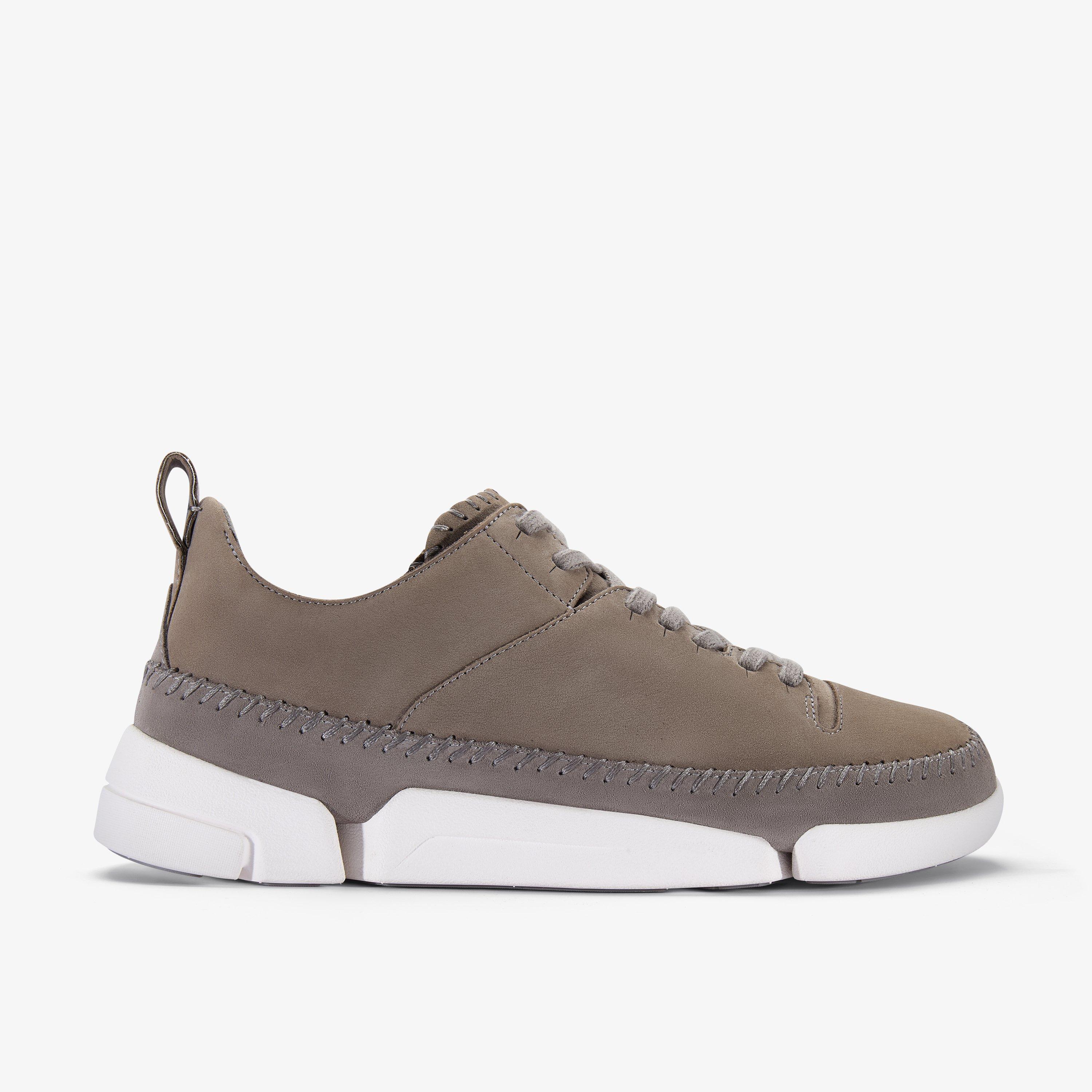 Trigenic 2 Flex Grey Nubuck Trainers Lace Up, view 1 of 6