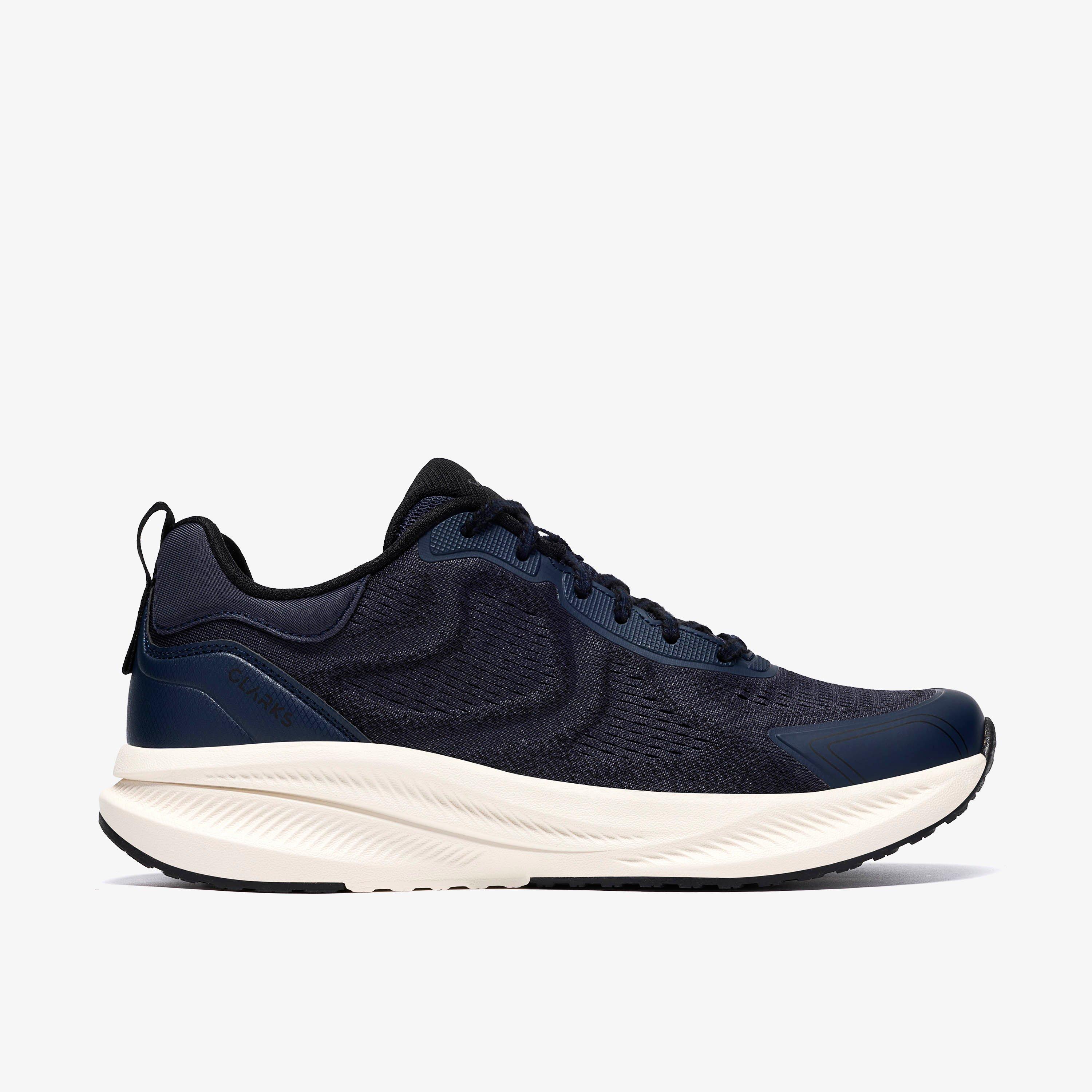 Bolham Lace Navy Knit Trainers, view 1 of 6