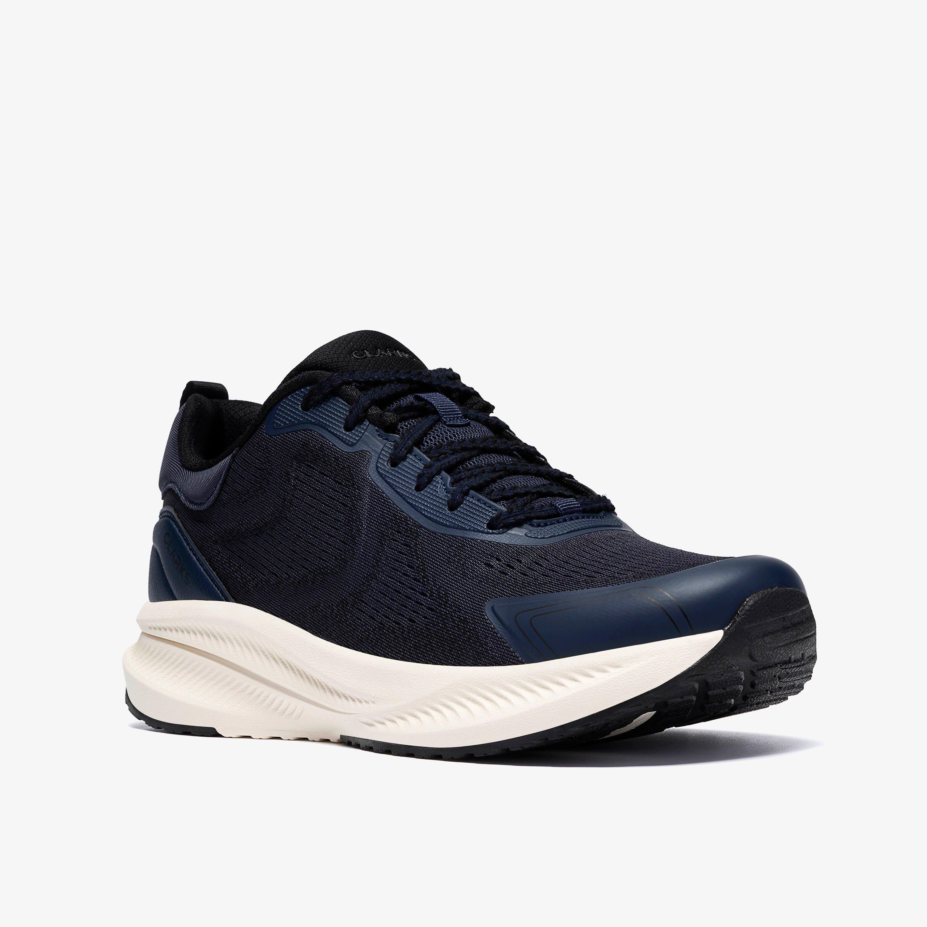 Bolham Lace Marineblauer Strick Sneakers Schnürschuhe, view 4 of 6