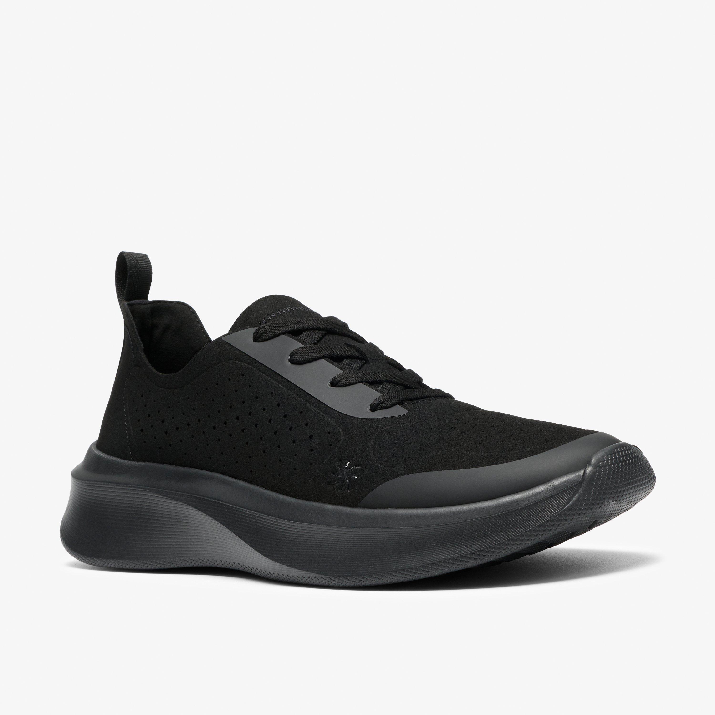 Solevana Tie Black/Black Trainers, view 4 of 5