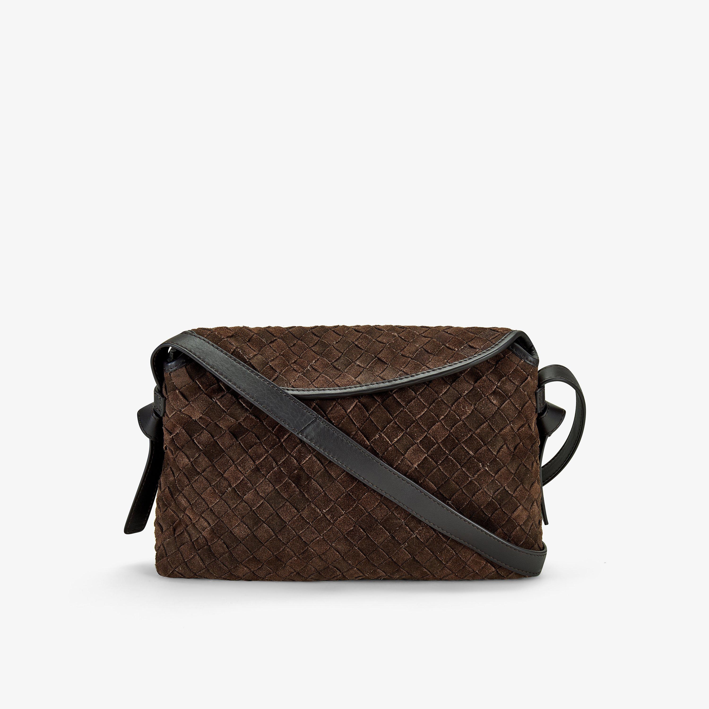 Leonie Woven Daim chocolat Sac  bandoulière Sac d'épaule, view 2 of 7
