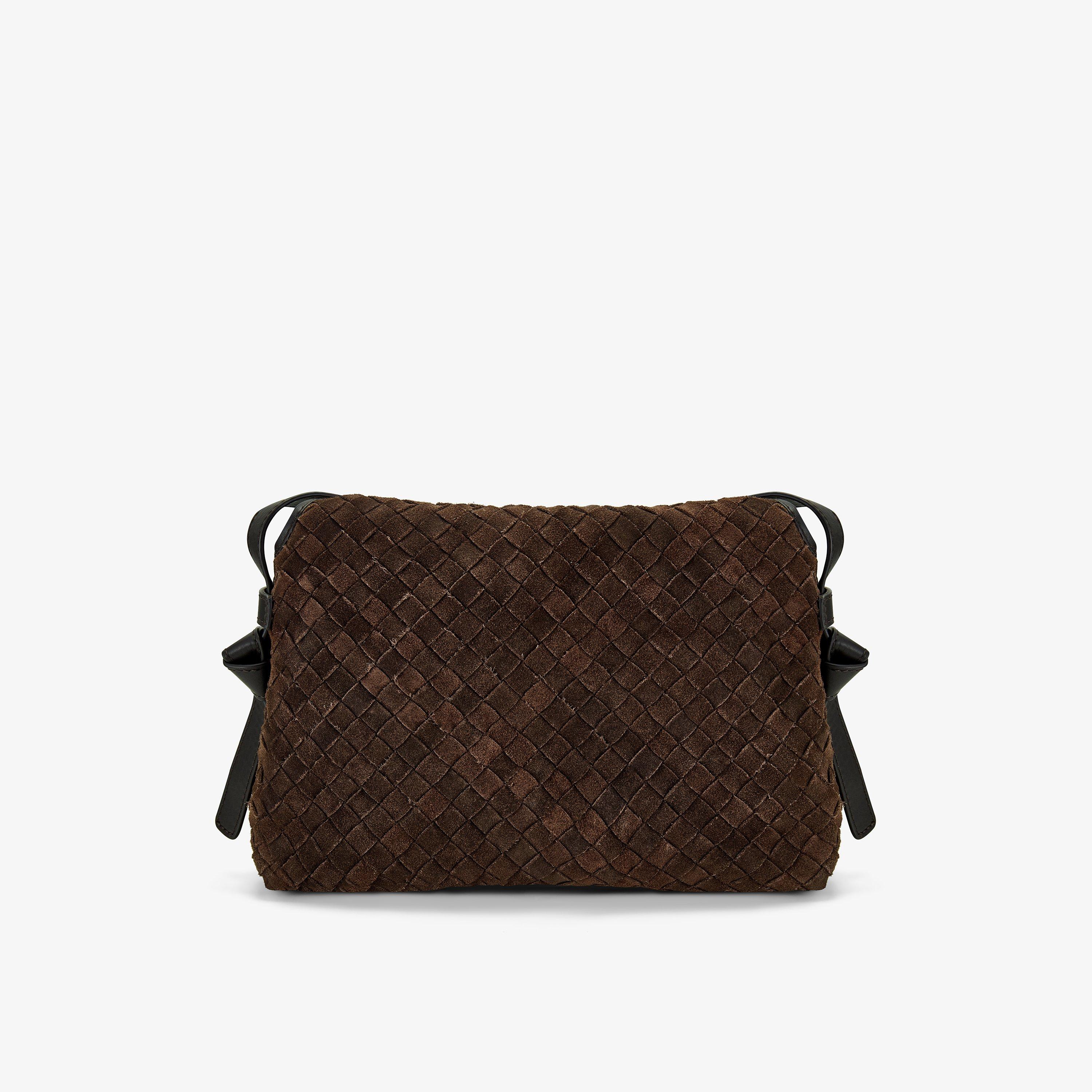 Leonie Woven Daim chocolat Sac  bandoulière Sac d'épaule, view 3 of 7