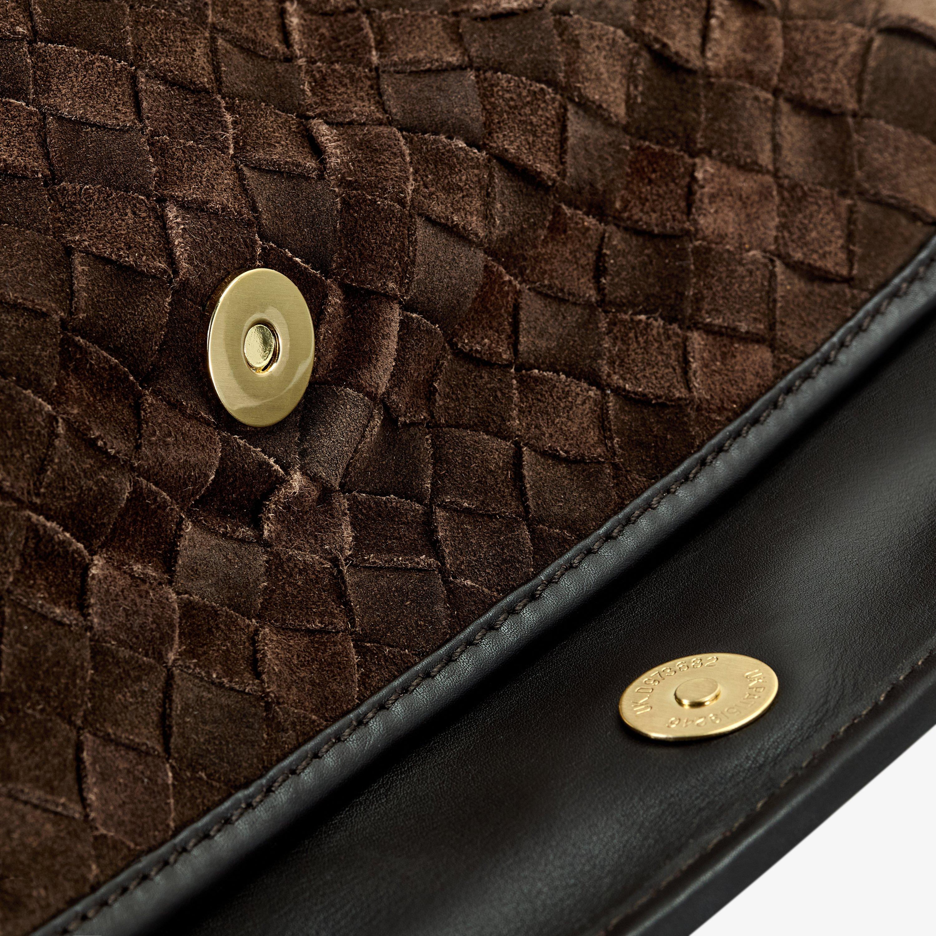 Leonie Woven Daim chocolat Sac  bandoulière Sac d'épaule, view 5 of 7