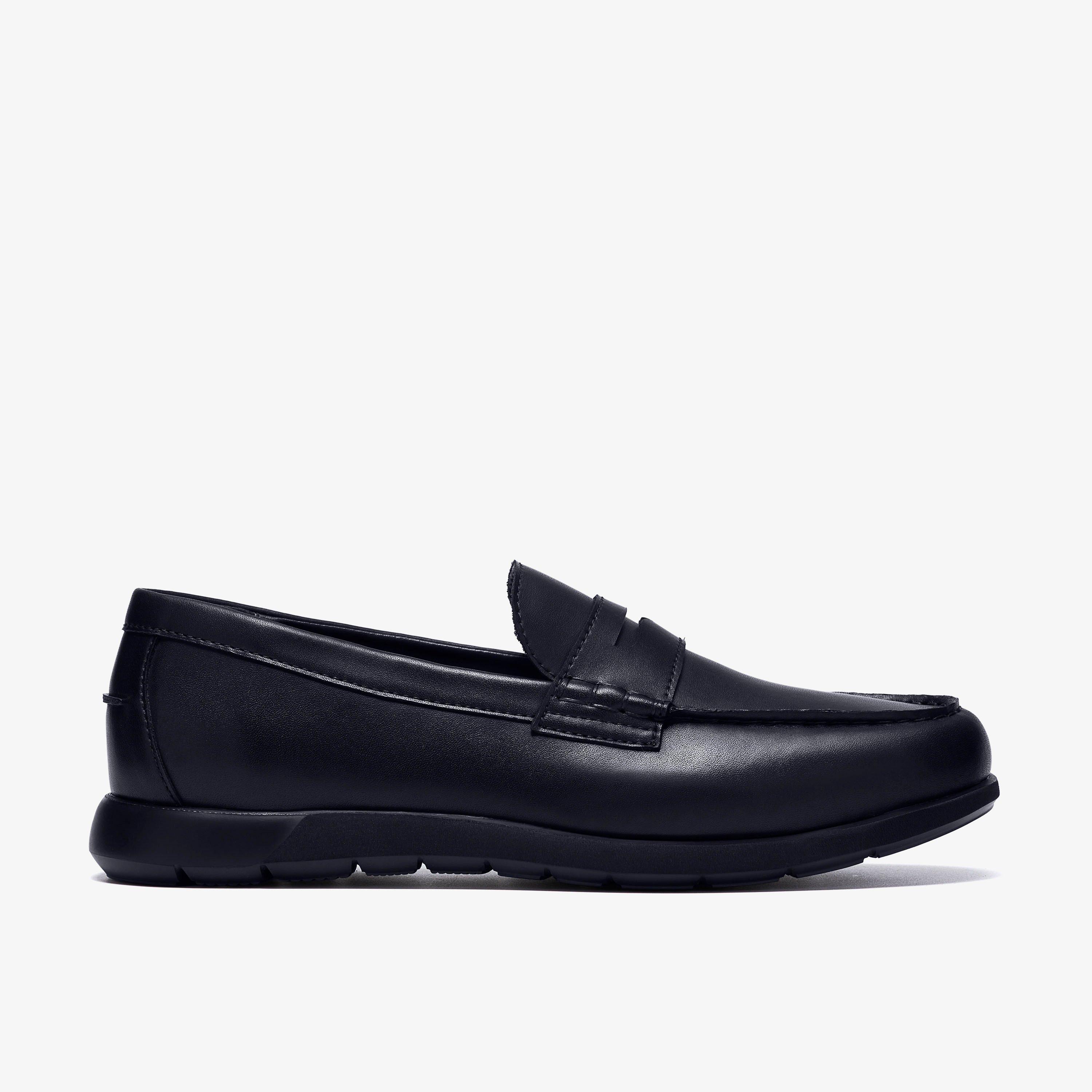 Linton Easy Navy Leather Loafers Slip Ons, view 1 of 6