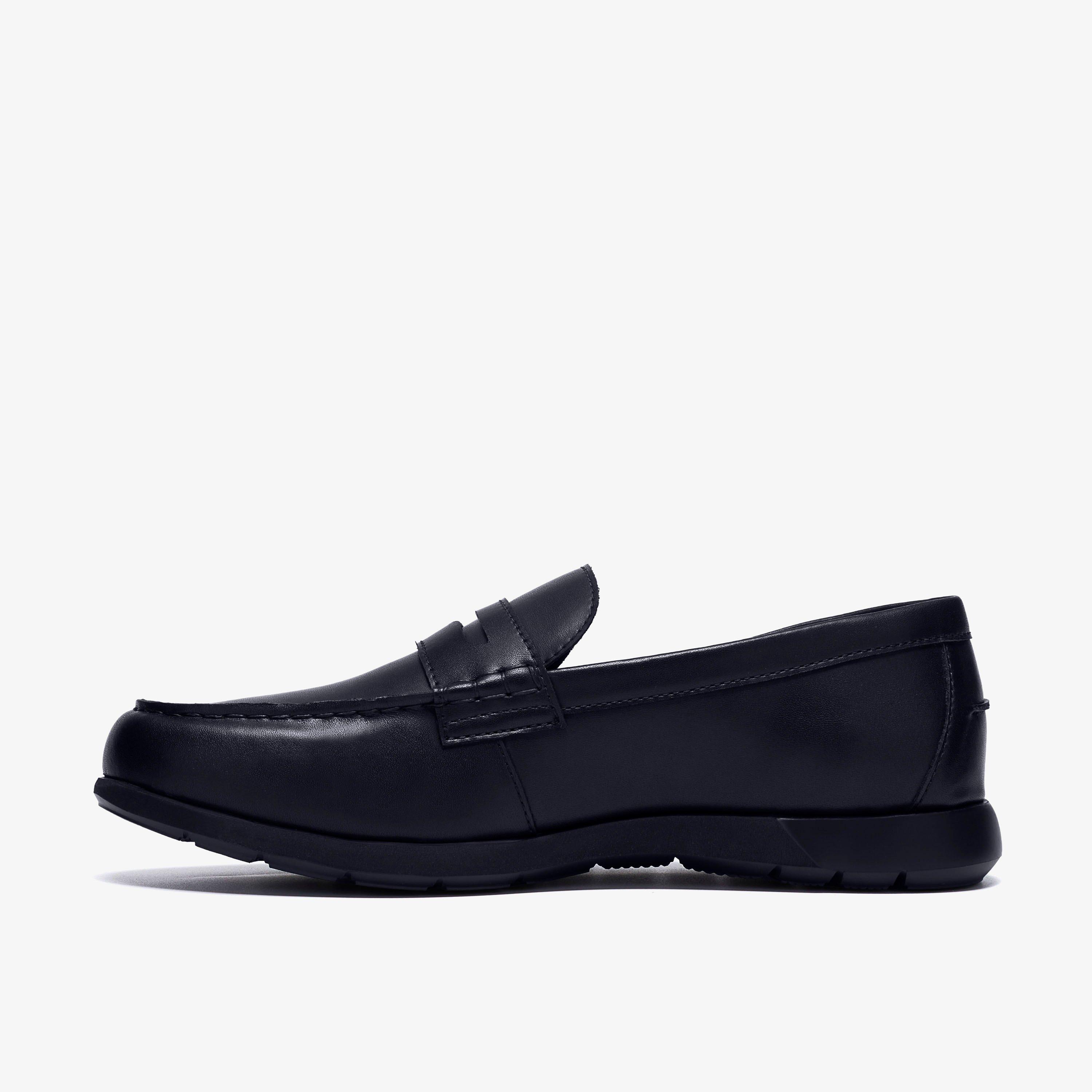 Linton Easy Navy Leather Loafers Slip Ons, view 2 of 6