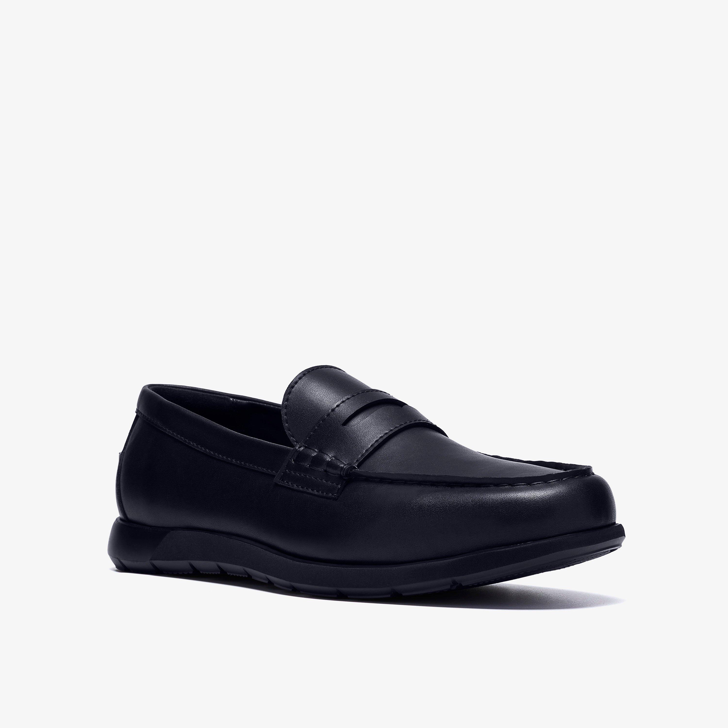 Linton Easy Navy Leather Loafers Slip Ons, view 4 of 6