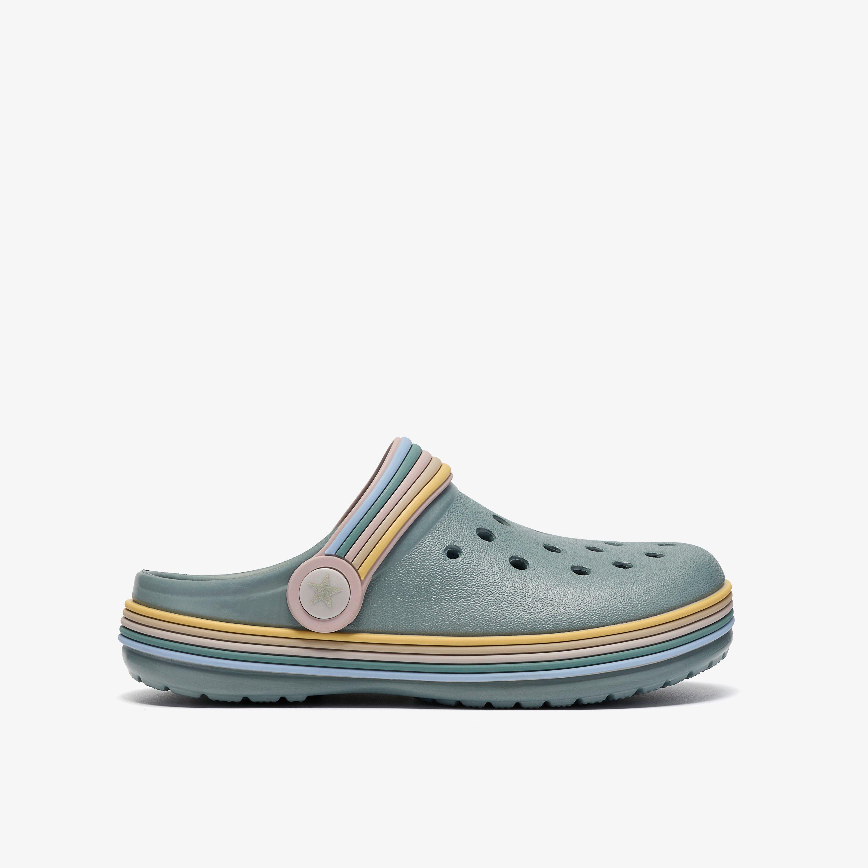 Quinn Pop Kid Green Combination Flat Sandals, view 1 of 6