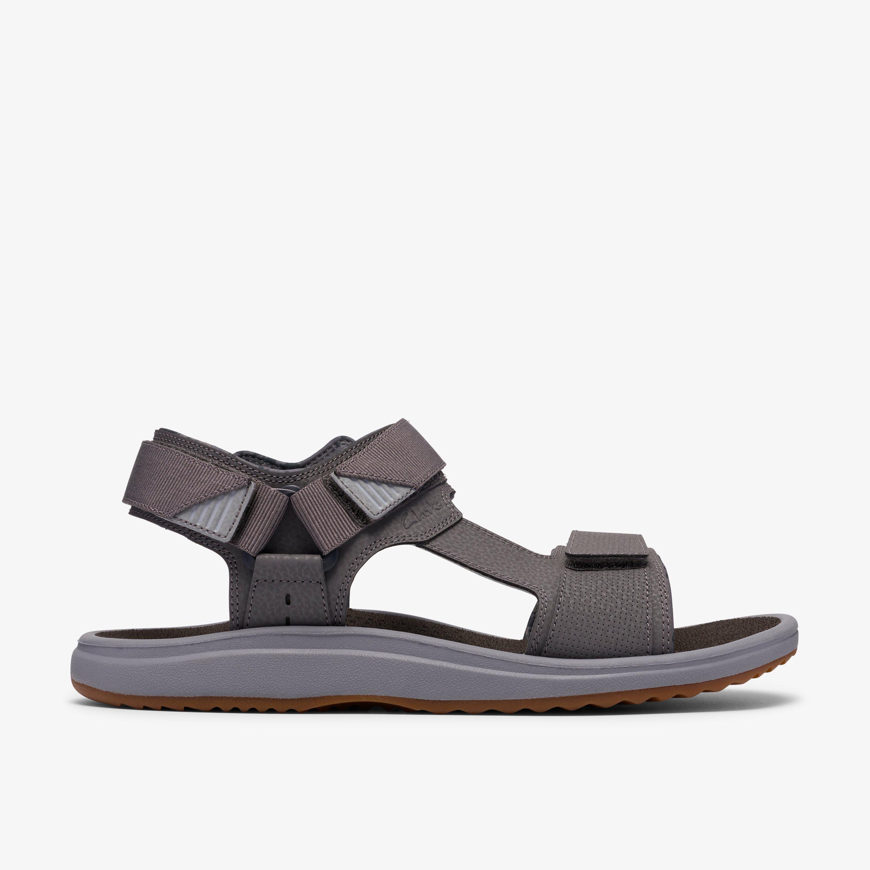 Breeze Trail Grey Flat Sandals, view 1 of 6