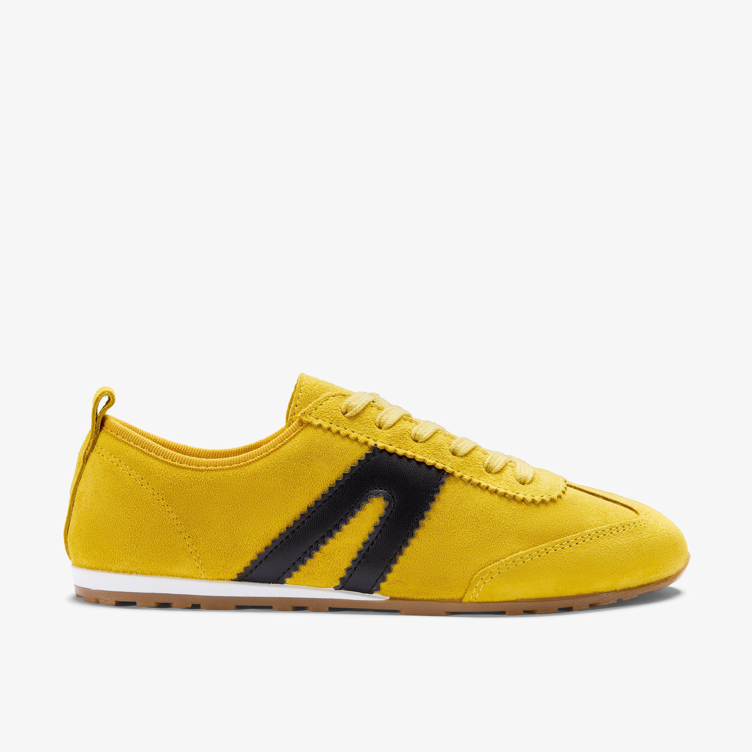 Lorenza Lo Yellow Suede Trainers, view 1 of 6