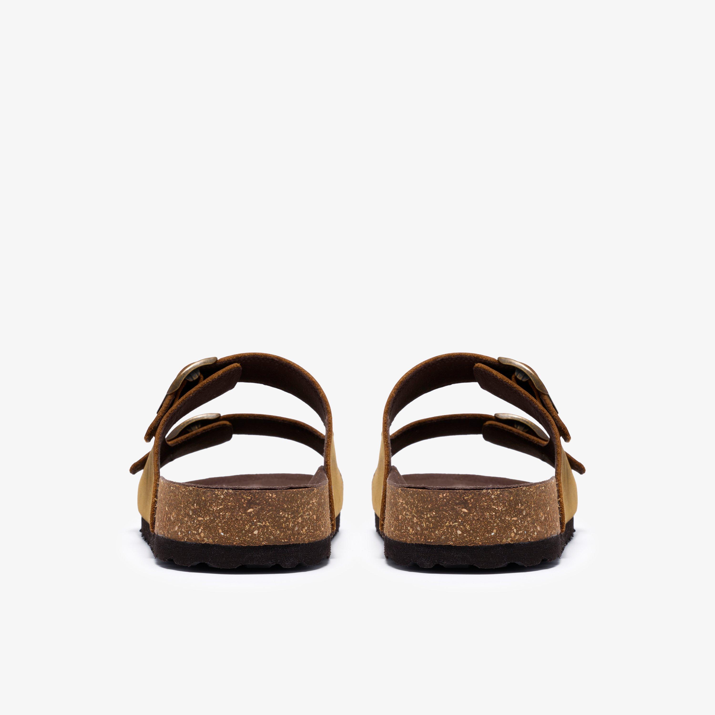 Wembury Strap Brown Leather Slip Ons Flat Sandals, view 5 of 6