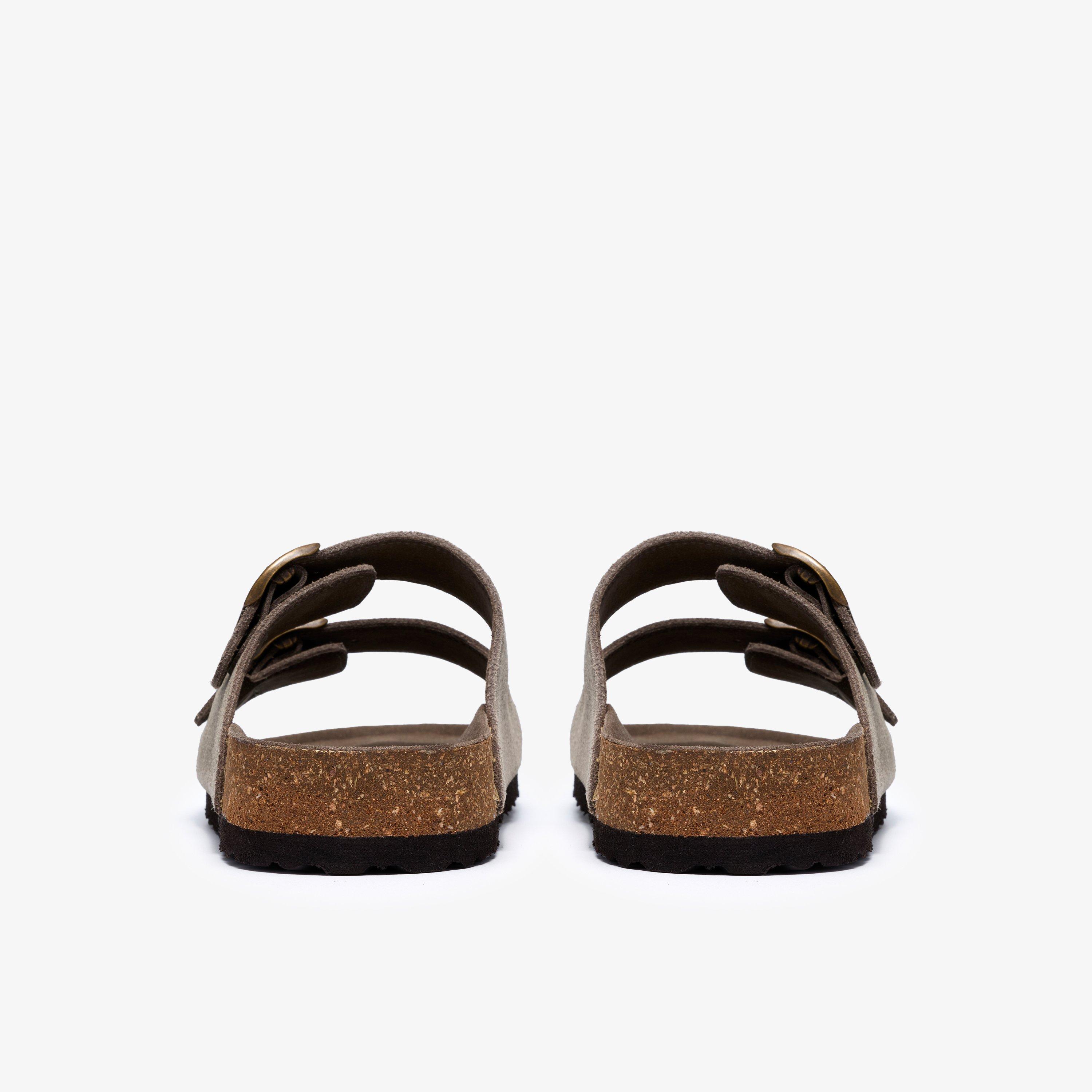 Wembury Strap Grey Suede Slip Ons Flat Sandals, view 5 of 6