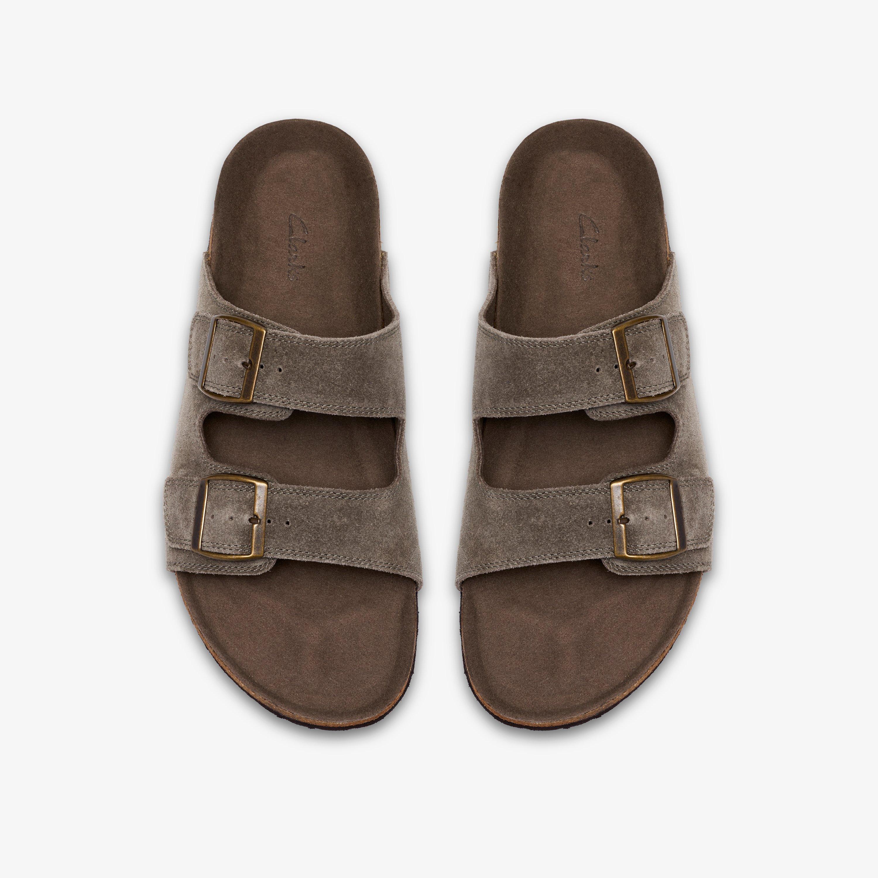 Wembury Strap Grey Suede Slip Ons Flat Sandals, view 6 of 6