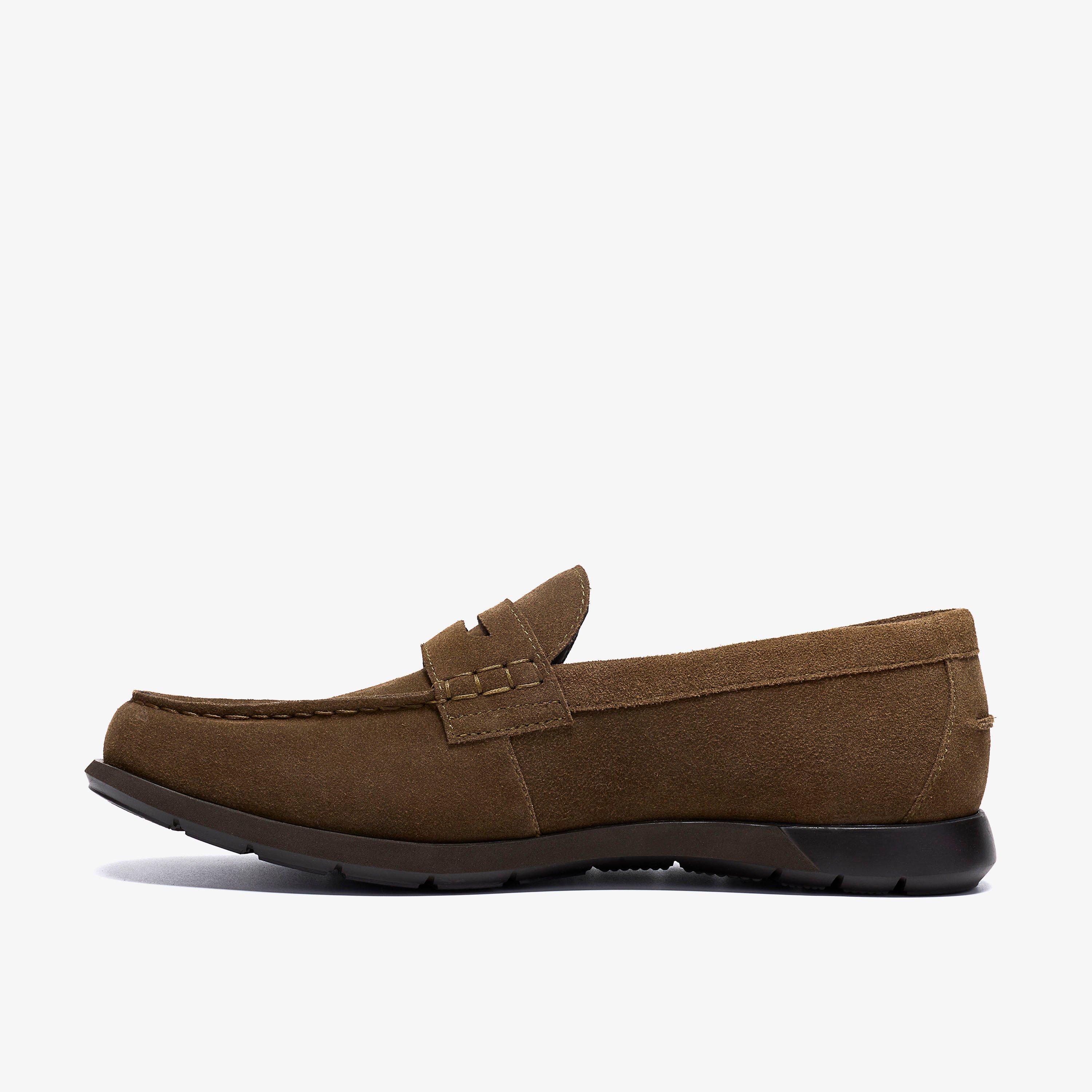 Linton Easy Olive Suede Loafers, view 2 of 6