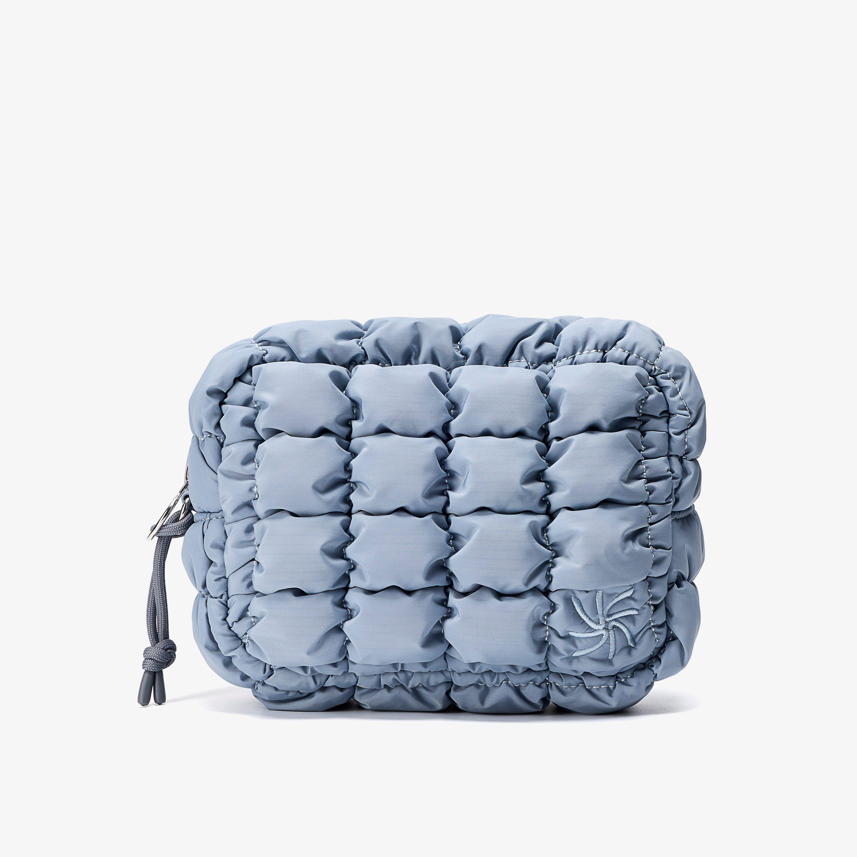 Quilt Wash Bag Light Blue Pouch, view 1 of 6