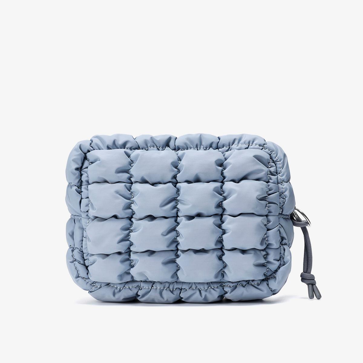 Quilted Toiletry Bag — Blue