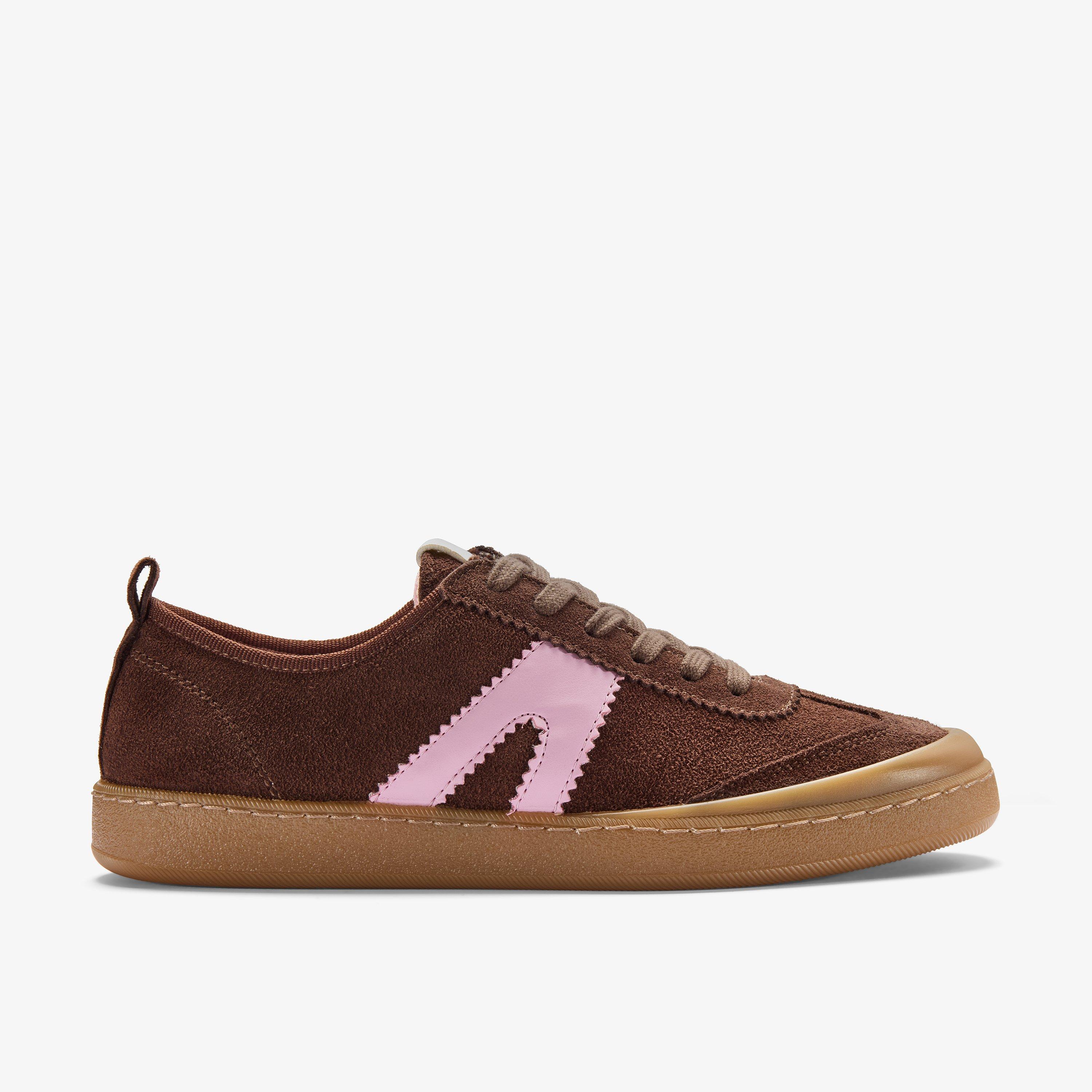 Coralea Lace Brown Combination Trainers, view 1 of 6