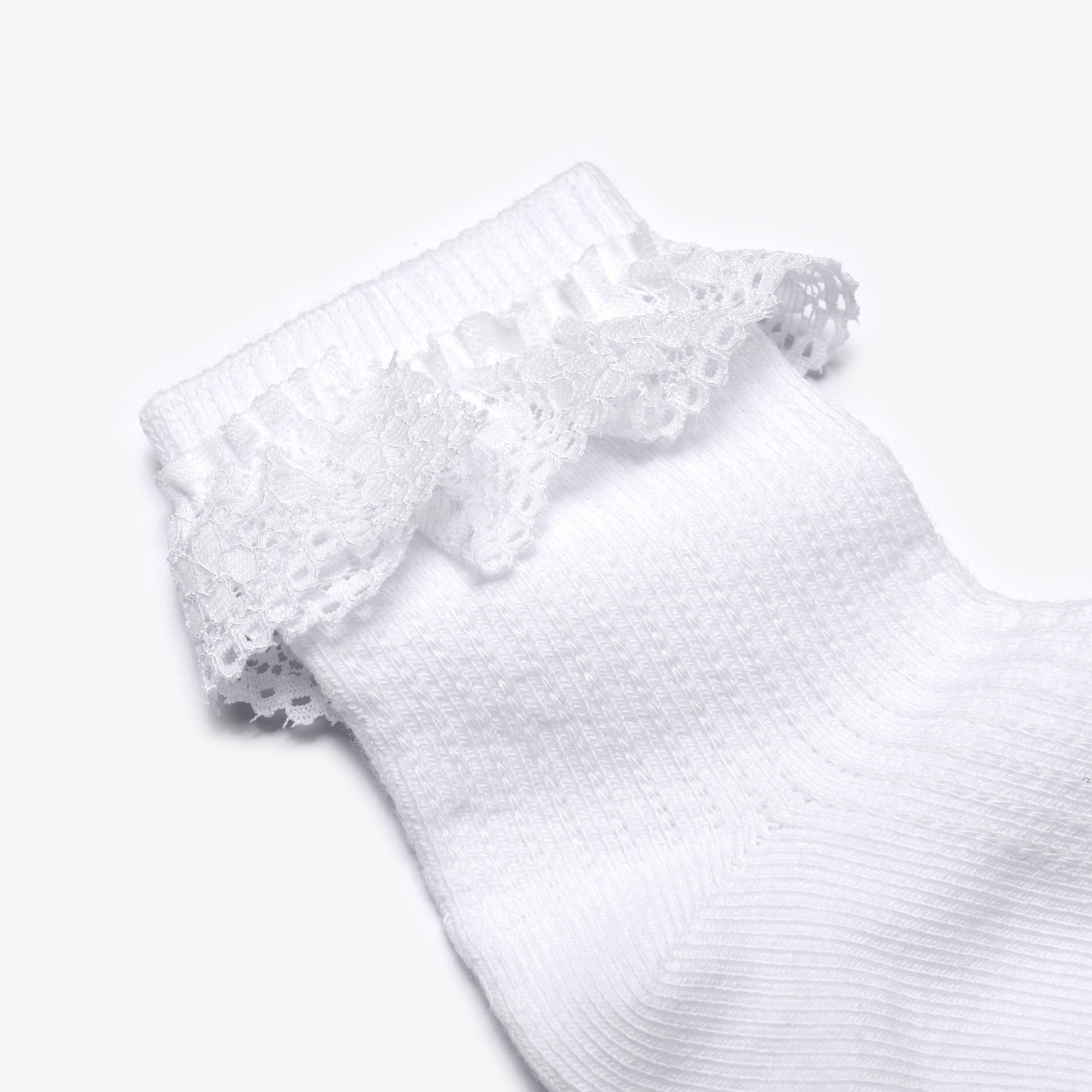 Frilly Socks White 4 Pack 1-2 Years — White