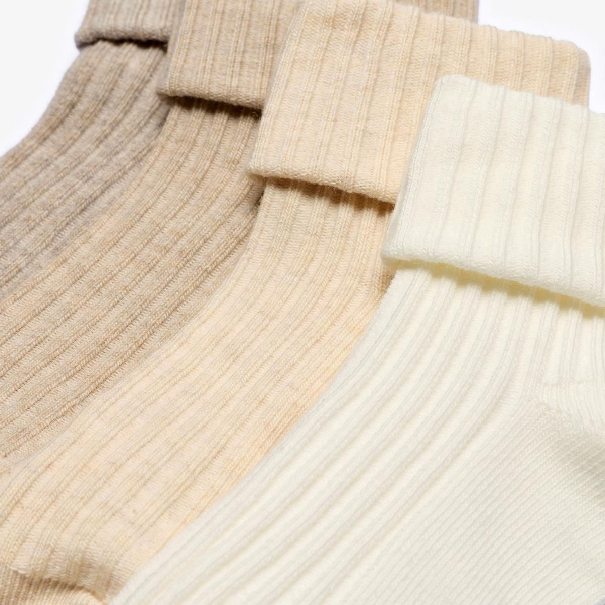 Socks 4 Pack Multicolour 1-2 Years — Beige
