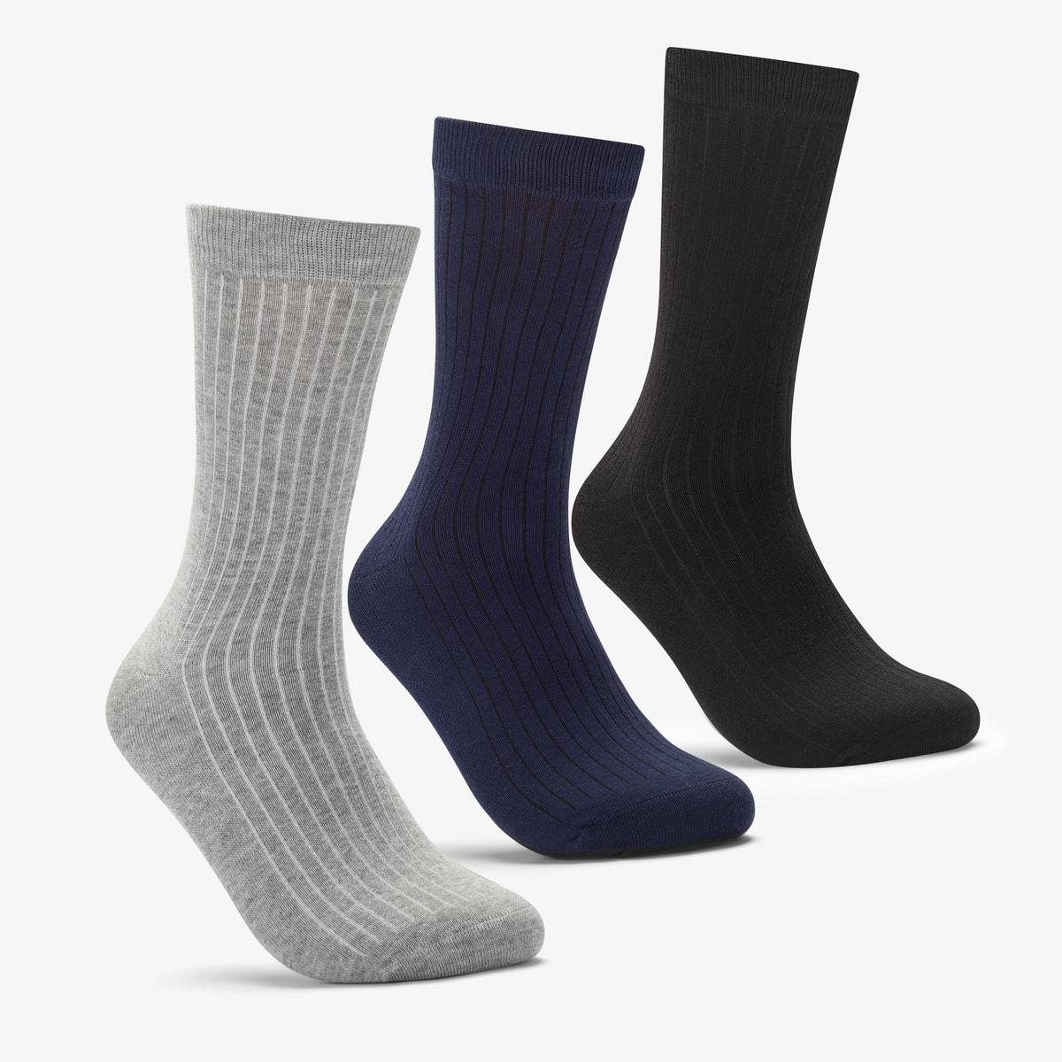 Crew Sock 3 Pack  — Black