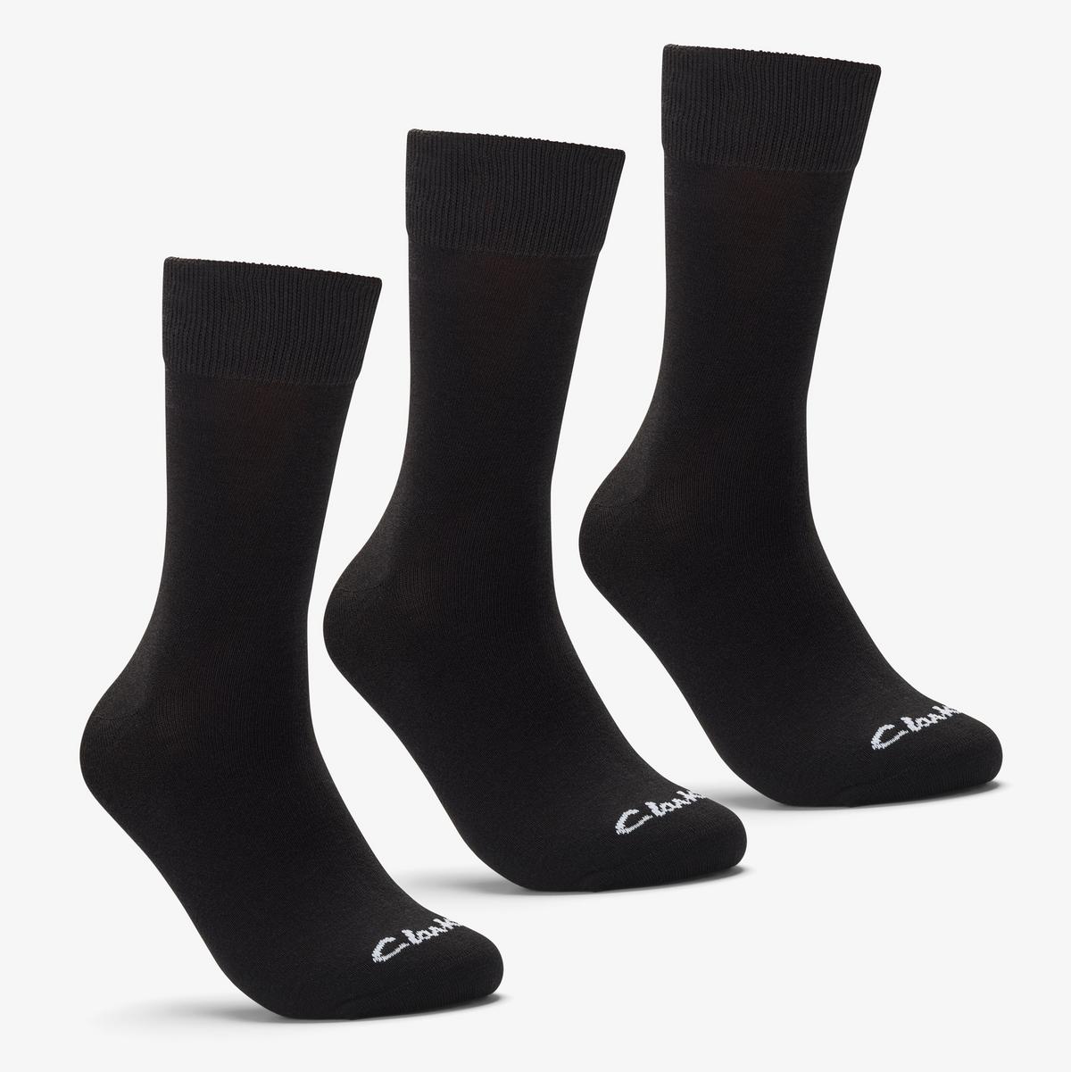 3 Pack Casual Crew — Black