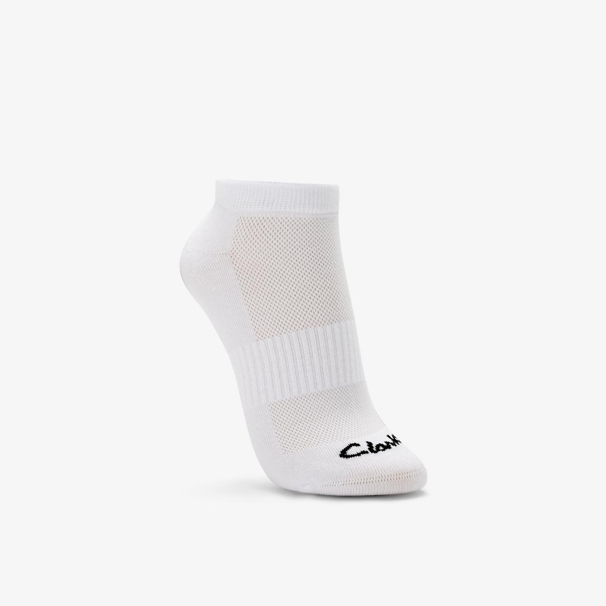 Ankle Socks 3 Pack Size 6-11 Black — White