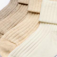White Socks 4 Pack 6-12 Months — Beige 2