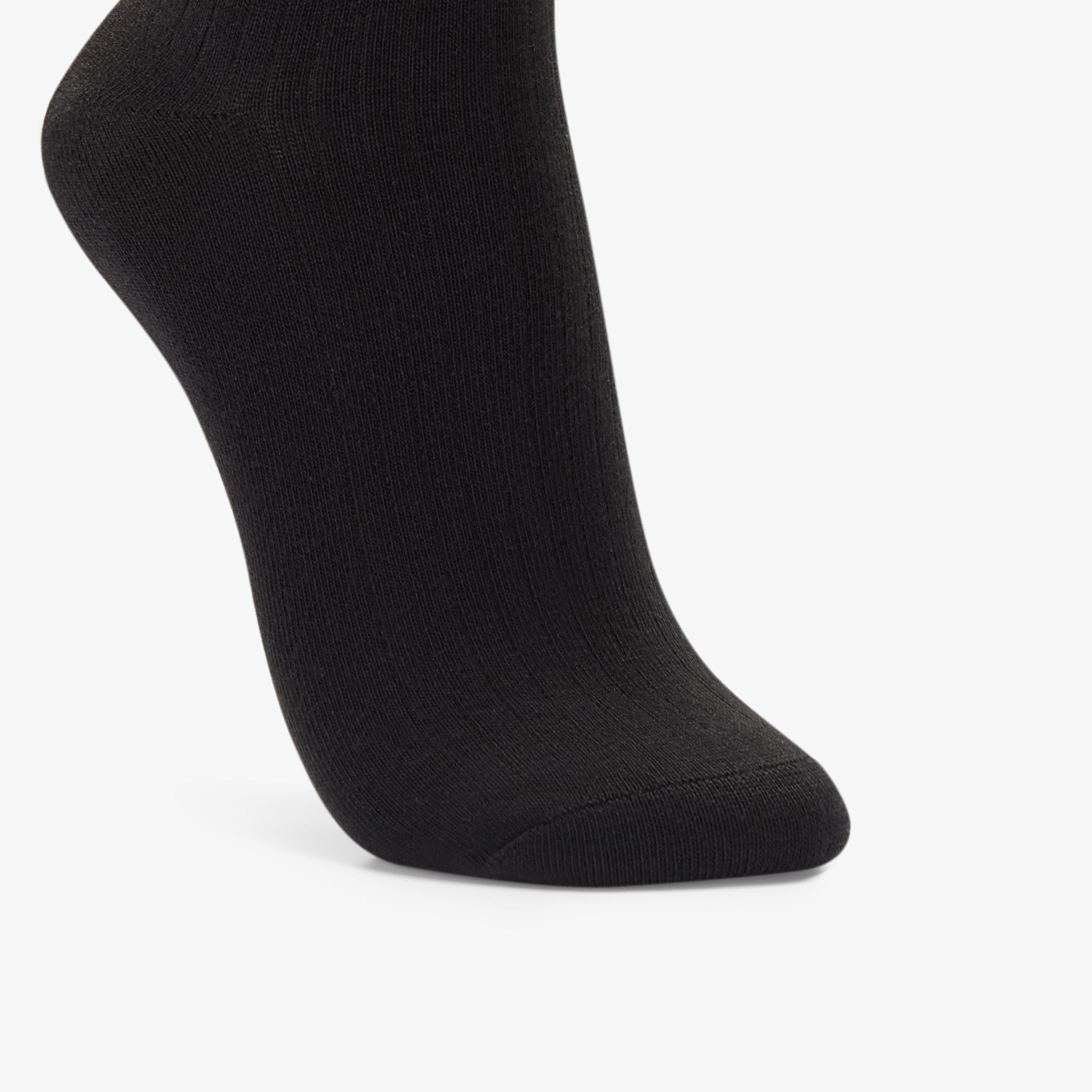 3 Pack Socks Size 2-8 Black — Black (alternate view)