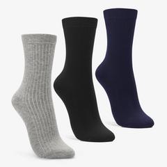 3 Pack Socks Size 2-8 Black — Black 1