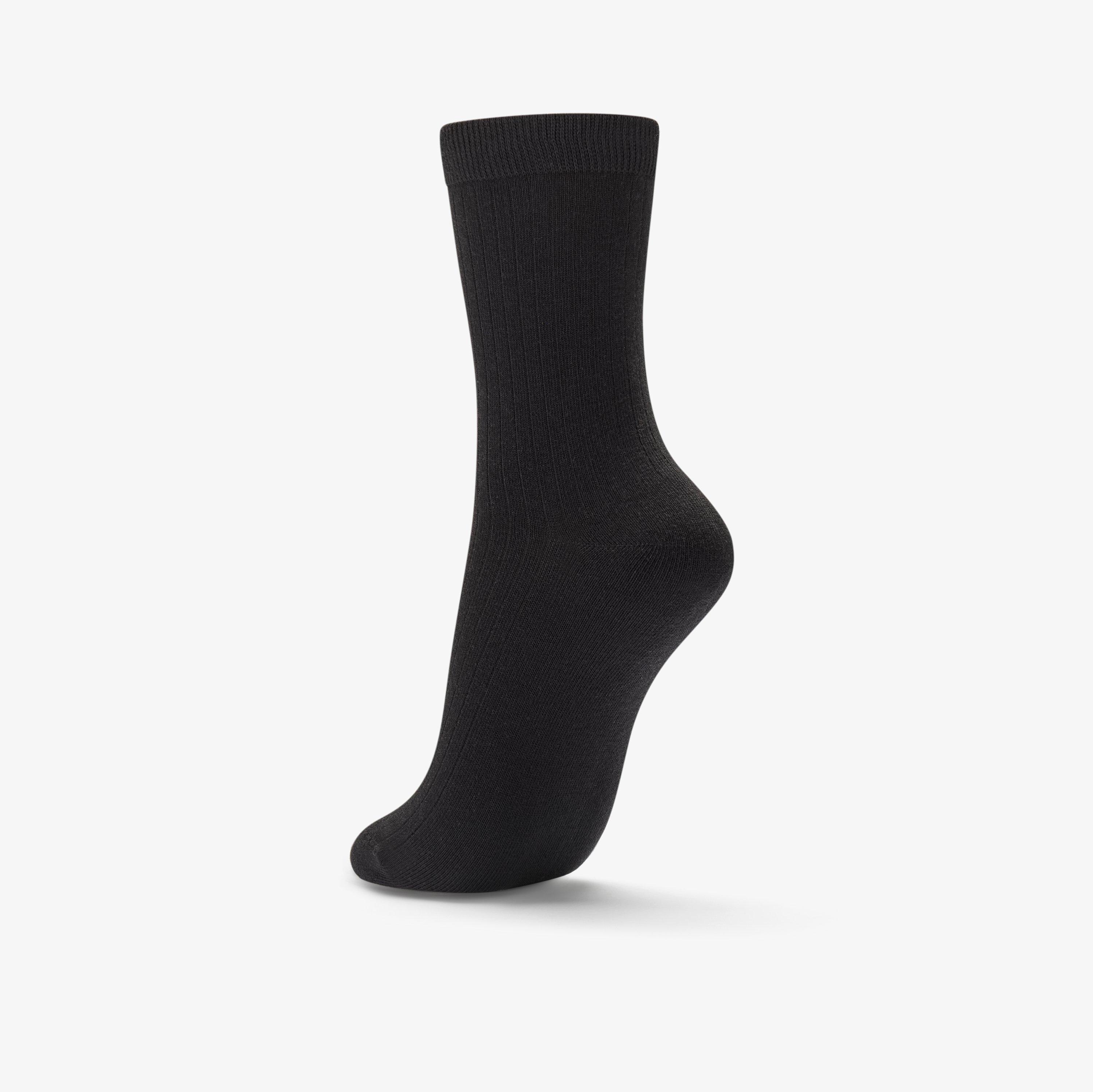 3 Pack Socks Size 2-8 Black — Black