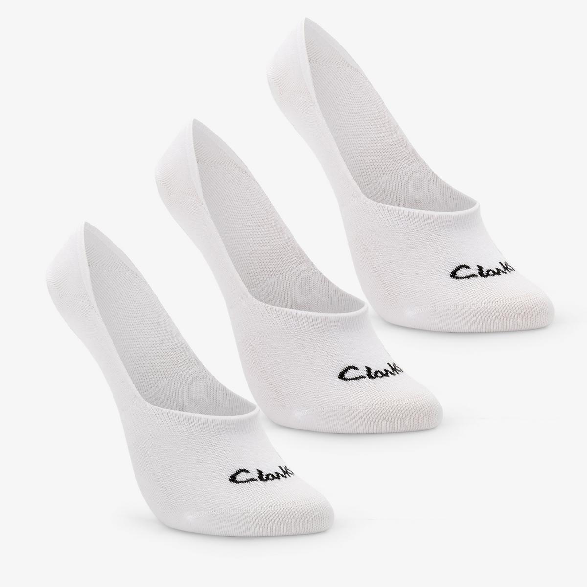 Sock Liners 3 Pack Size 2-8 Black — White